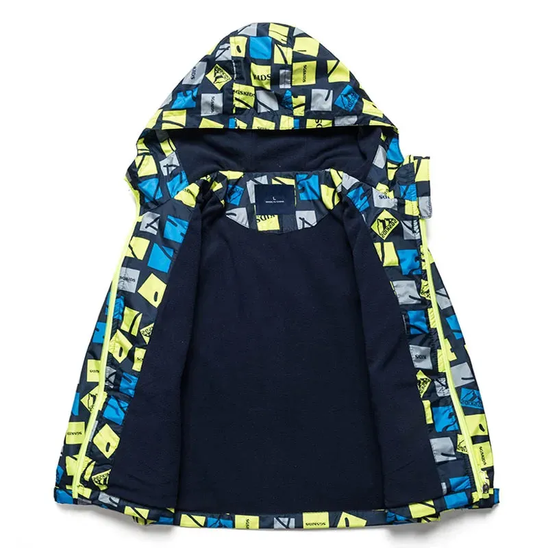 Baby Boys 3-12Y Graffiti Waterproof Polar Fleece Jacket