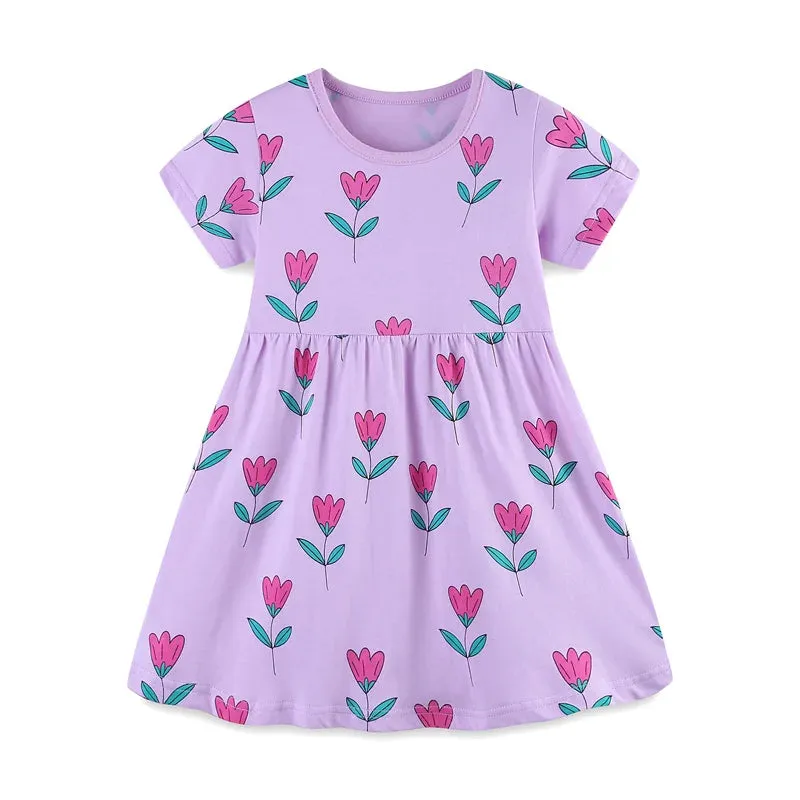 Baby Girl 2-7T Unicorn Princess Party Summer Dress