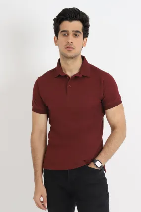 BASIC POLO SHIRT-MAROON