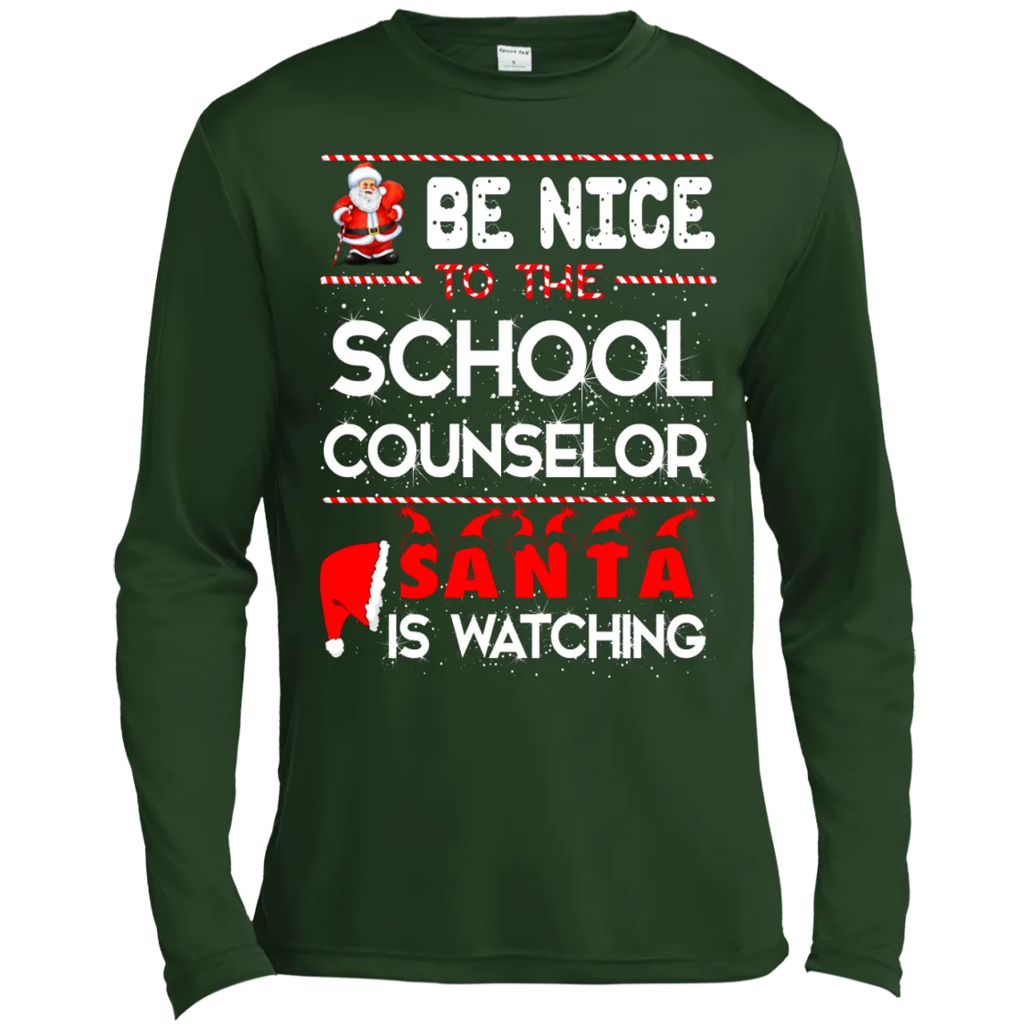 Be Nice To The School Counselor Santa is Watching Shirt, Hoodie, Tank