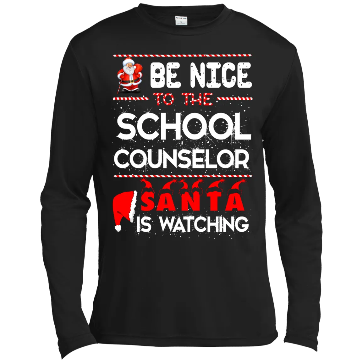 Be Nice To The School Counselor Santa is Watching Shirt, Hoodie, Tank