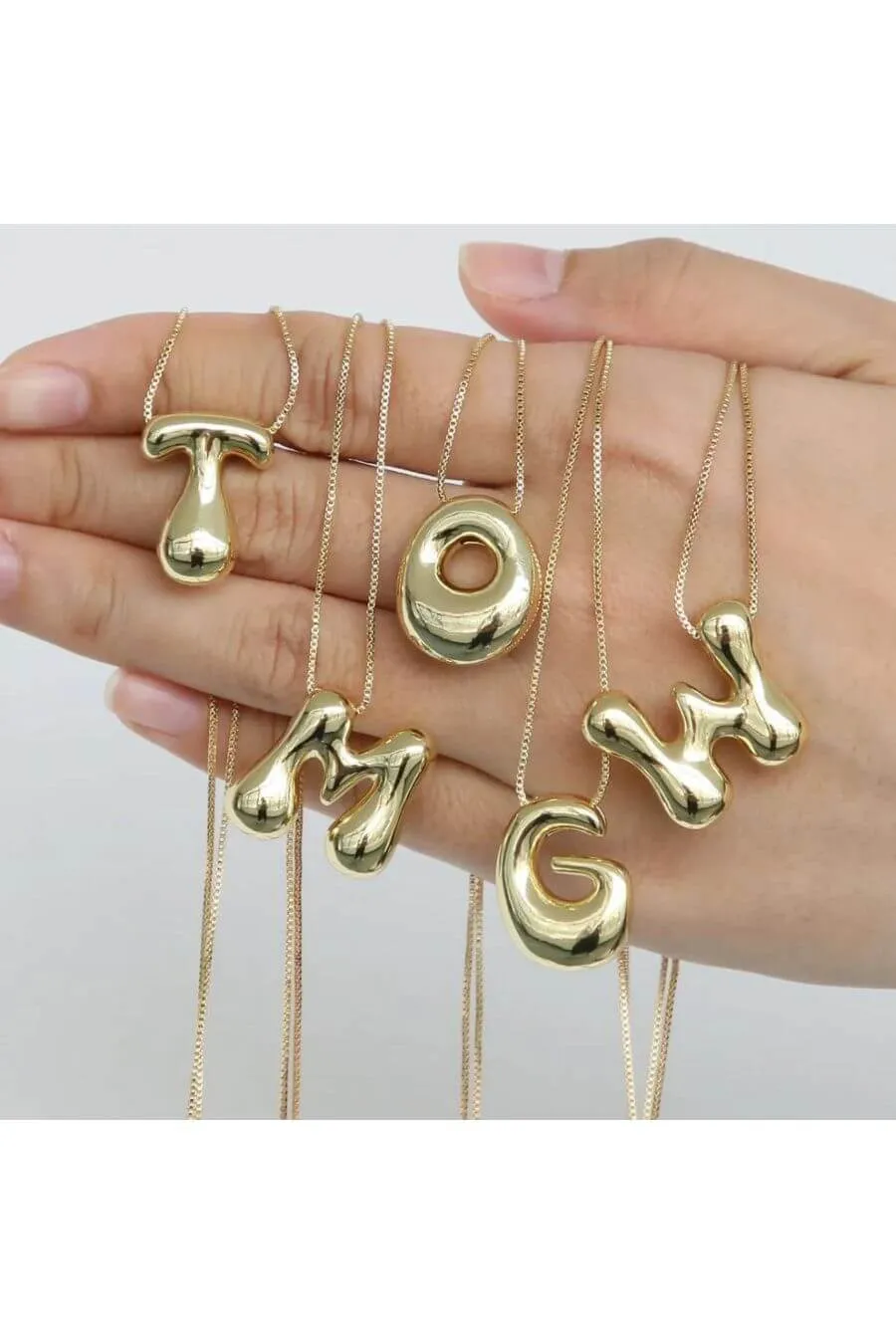 Belief Alphabet Necklaces - Gold