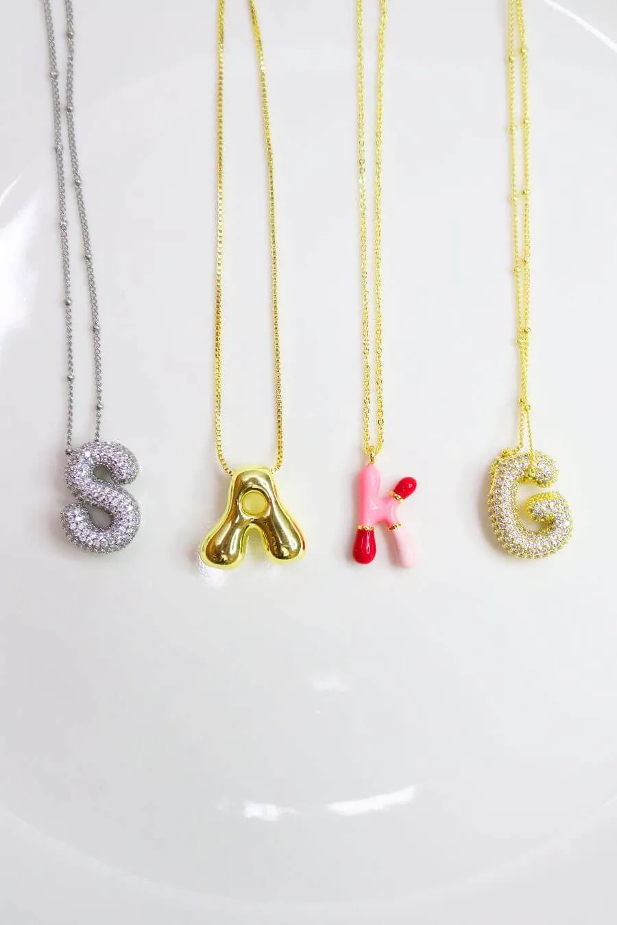 Belief Alphabet Necklaces - Gold