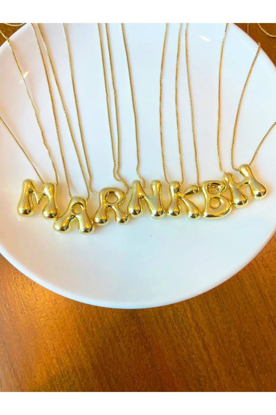 Belief Alphabet Necklaces - Gold