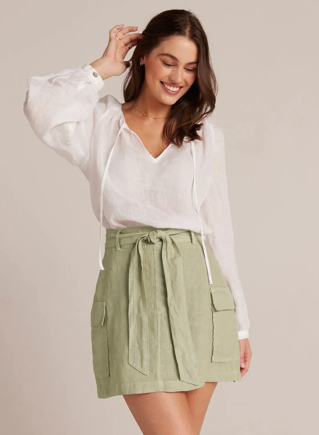 Belted Cargo Mini Skirt