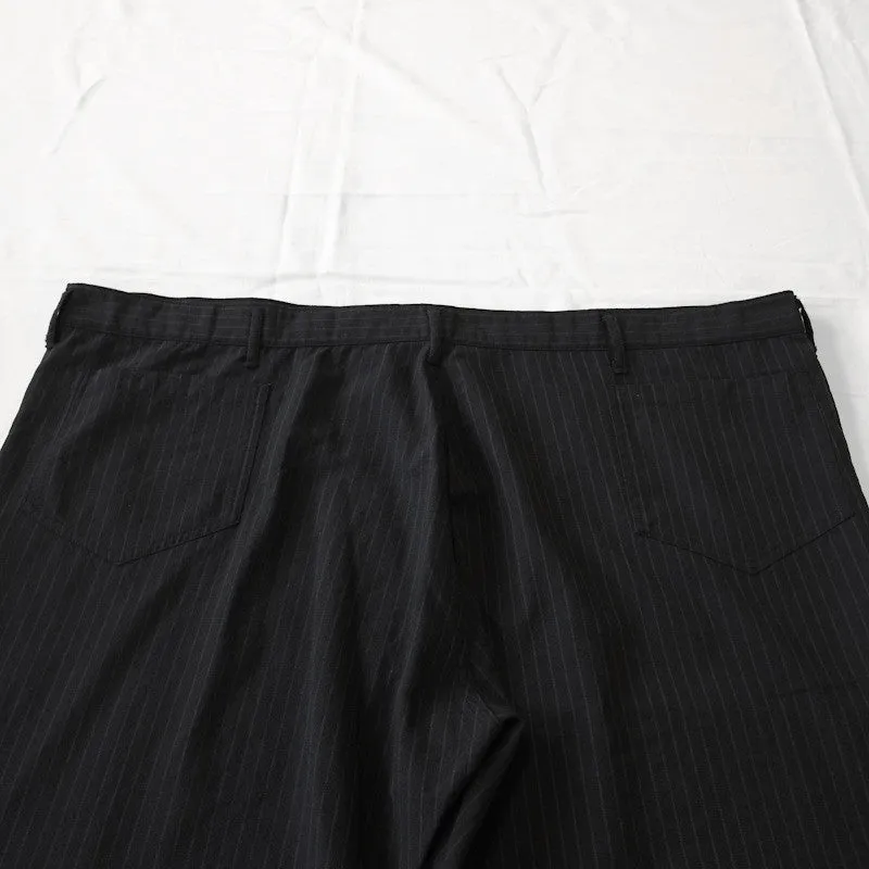 belted pinstripe wide trousers