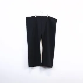 belted pinstripe wide trousers