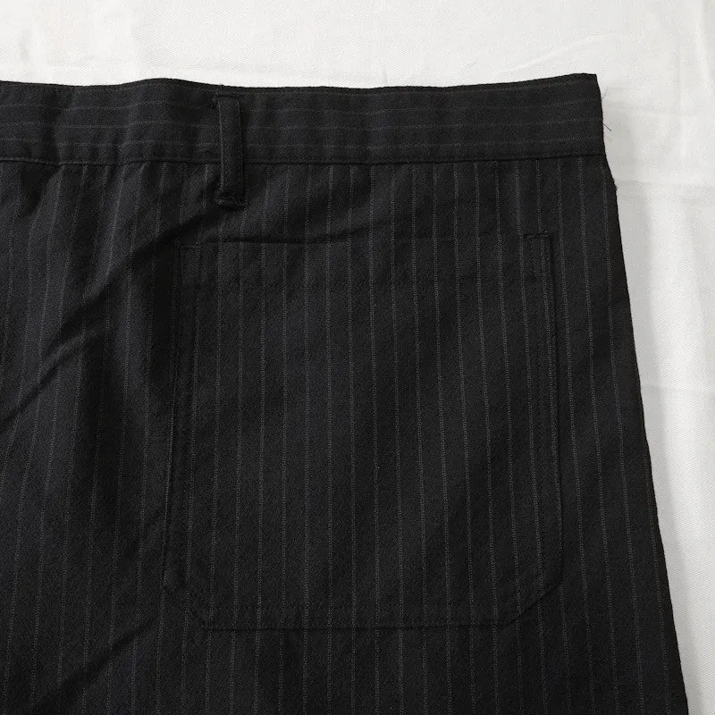 belted pinstripe wide trousers