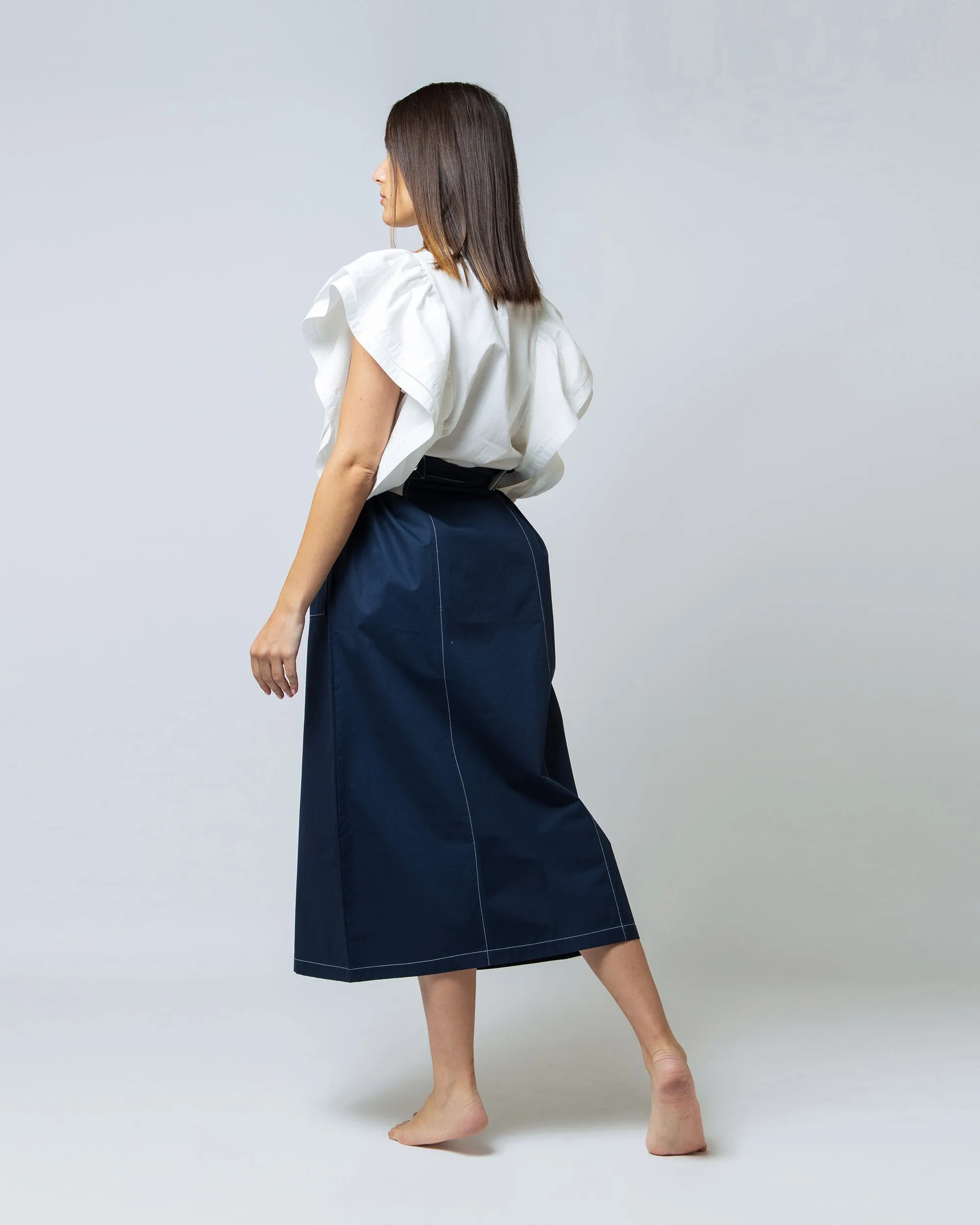 BELTED WAIST SKIRT 1643 - تنورة