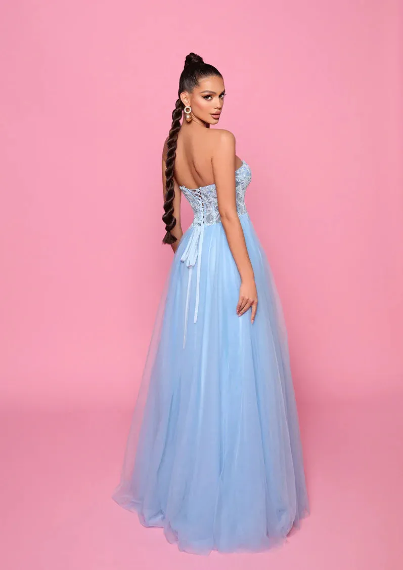 Bettina NP147 Gown by Jadore - Light Blue