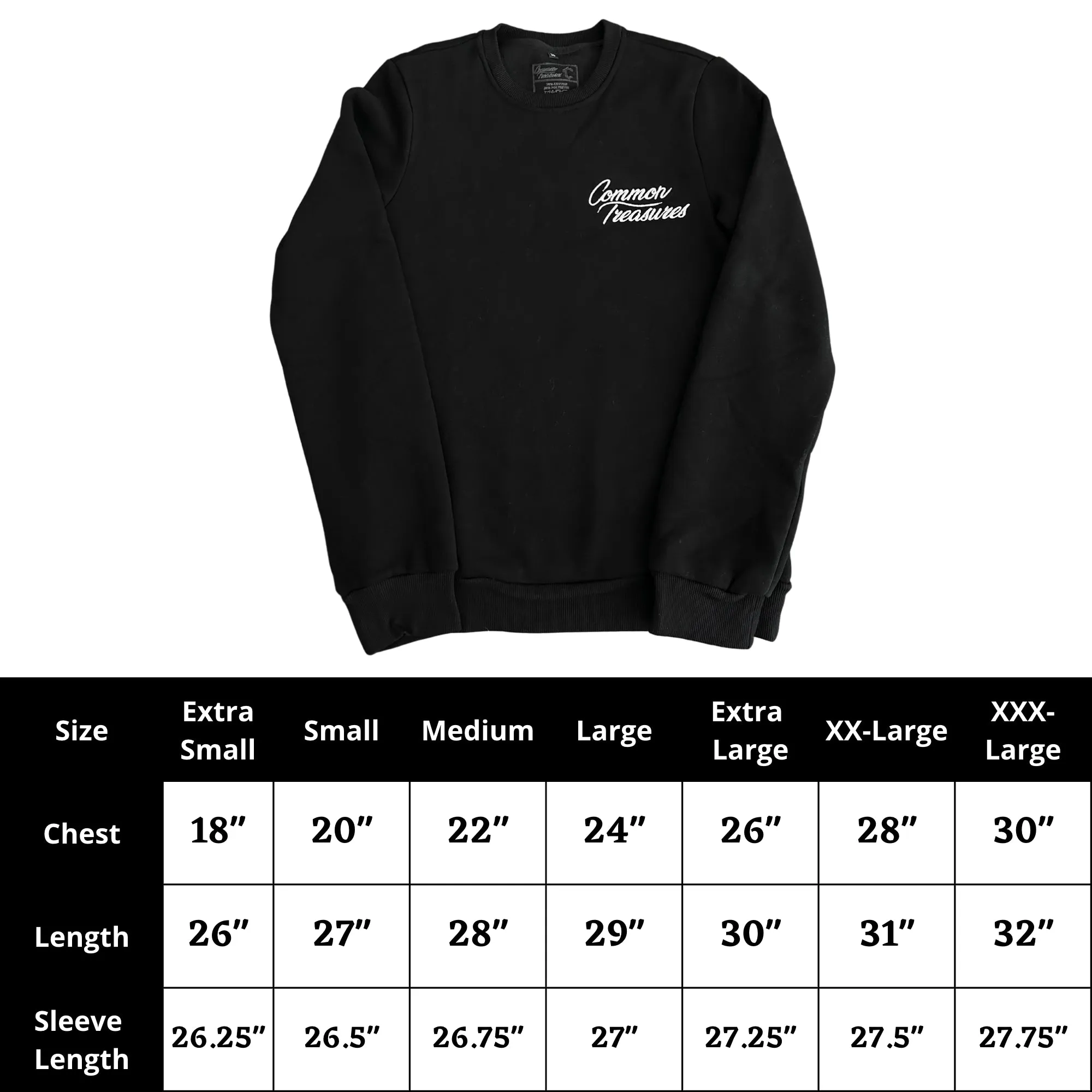 Black (CT Script) - Crewneck