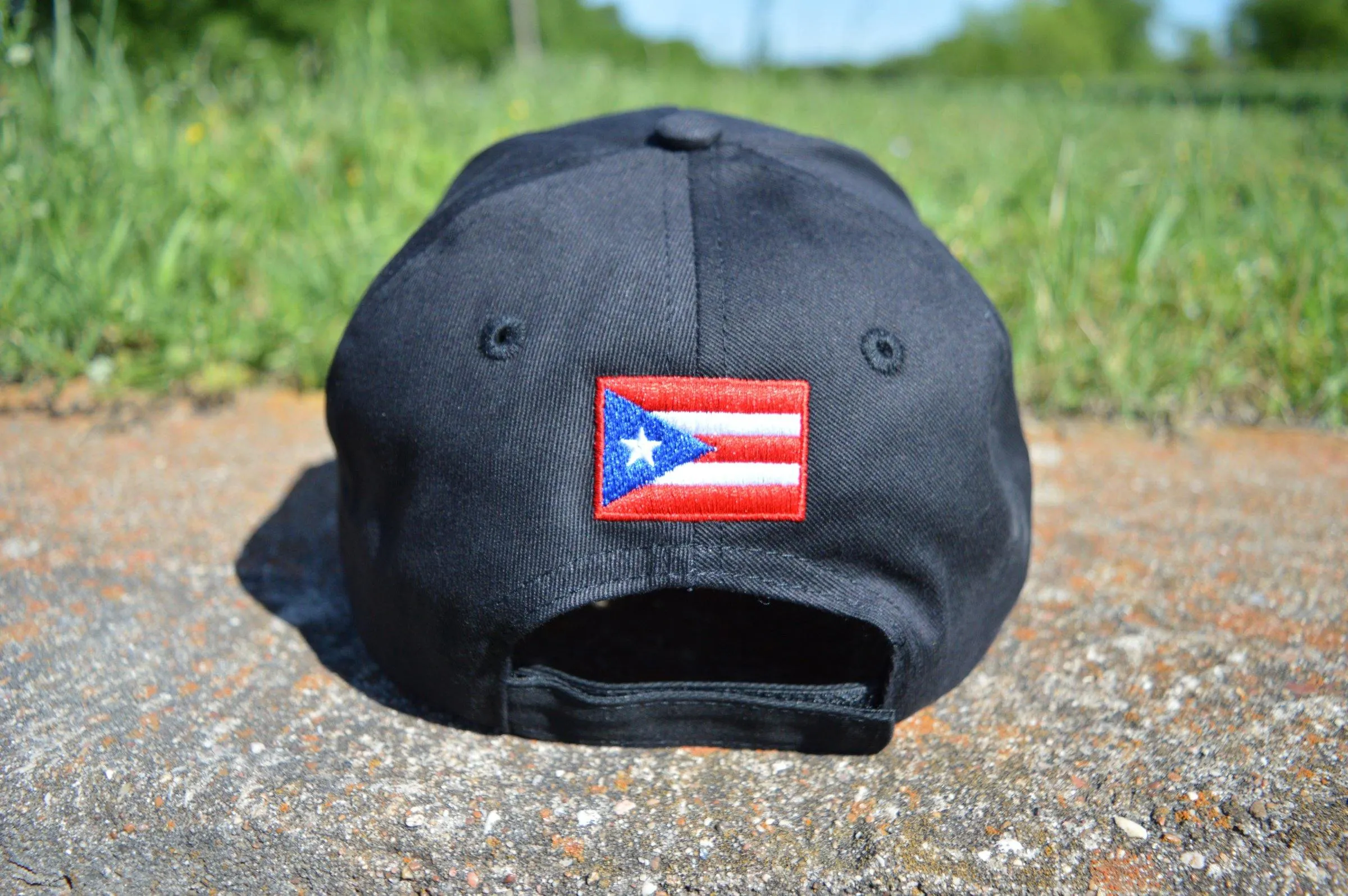 Black Puerto Rico Hat - Embroidered