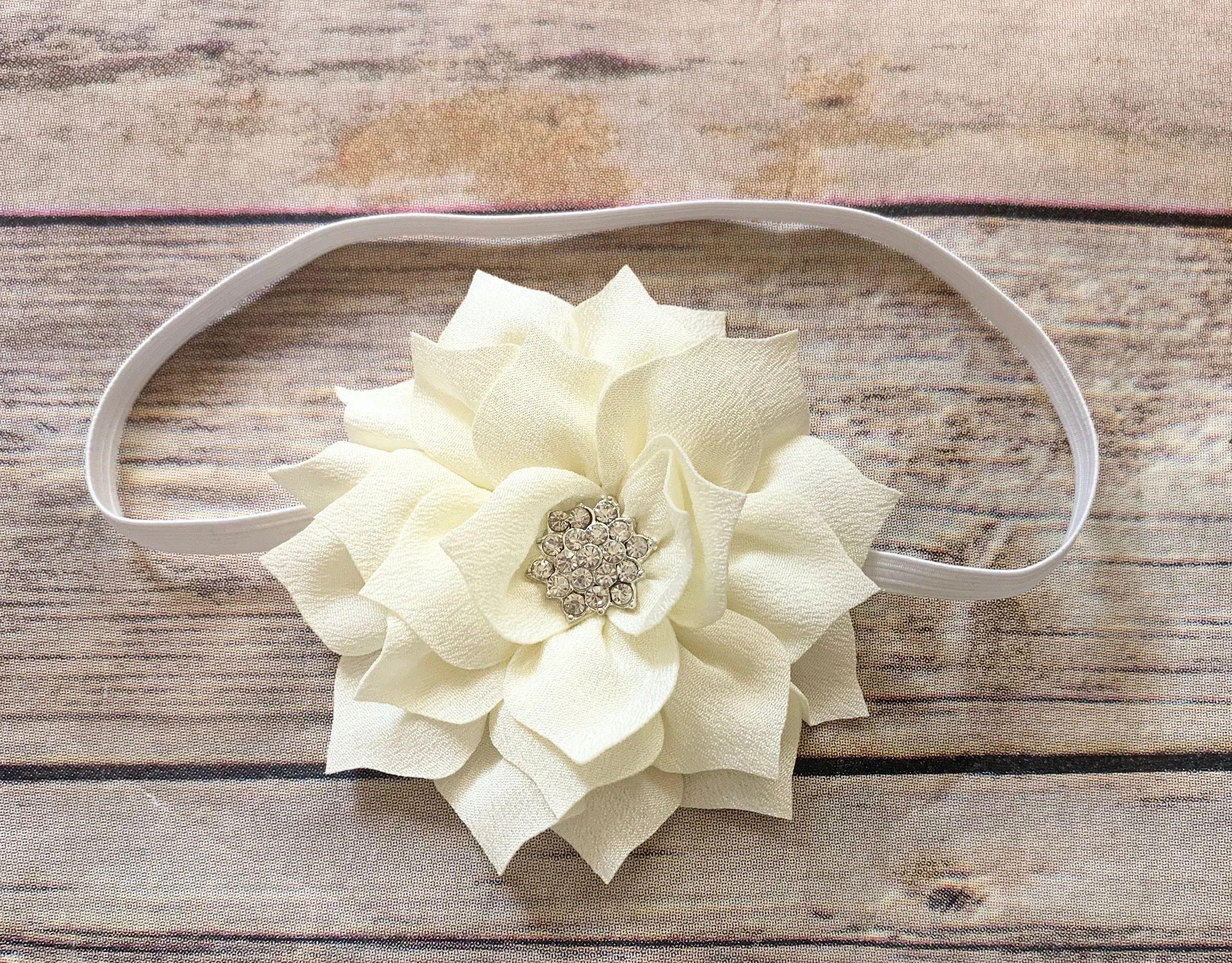 Bloomers/headband set - ivory