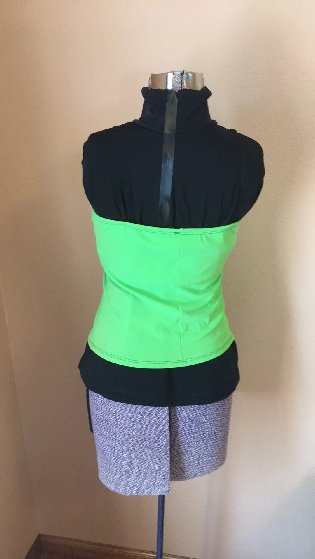 Body Wrappers Lime Green Camisole Corset Top Ladies Medium #7212