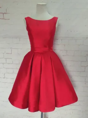 Bright Red Elegant Simple Cheap Short Homecoming Dresses 2018, BDY0288