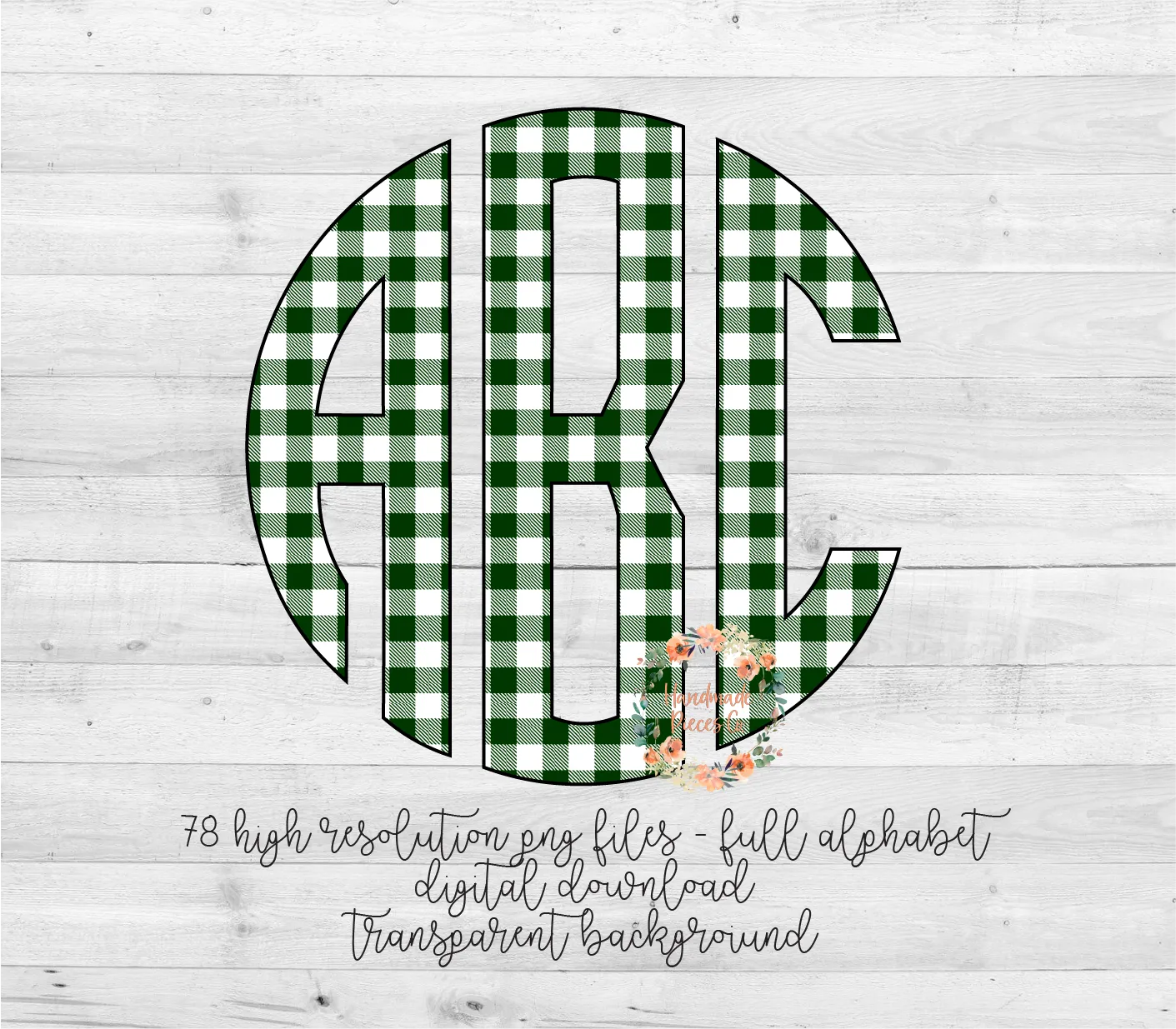 Buffalo Plaid, White and Green - Multiple Styles - Digital Download