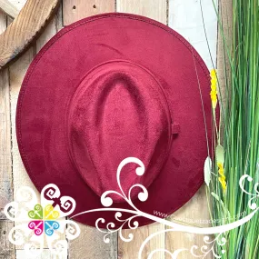 Burgandy Indiana Velvet Hat - Fall Hat