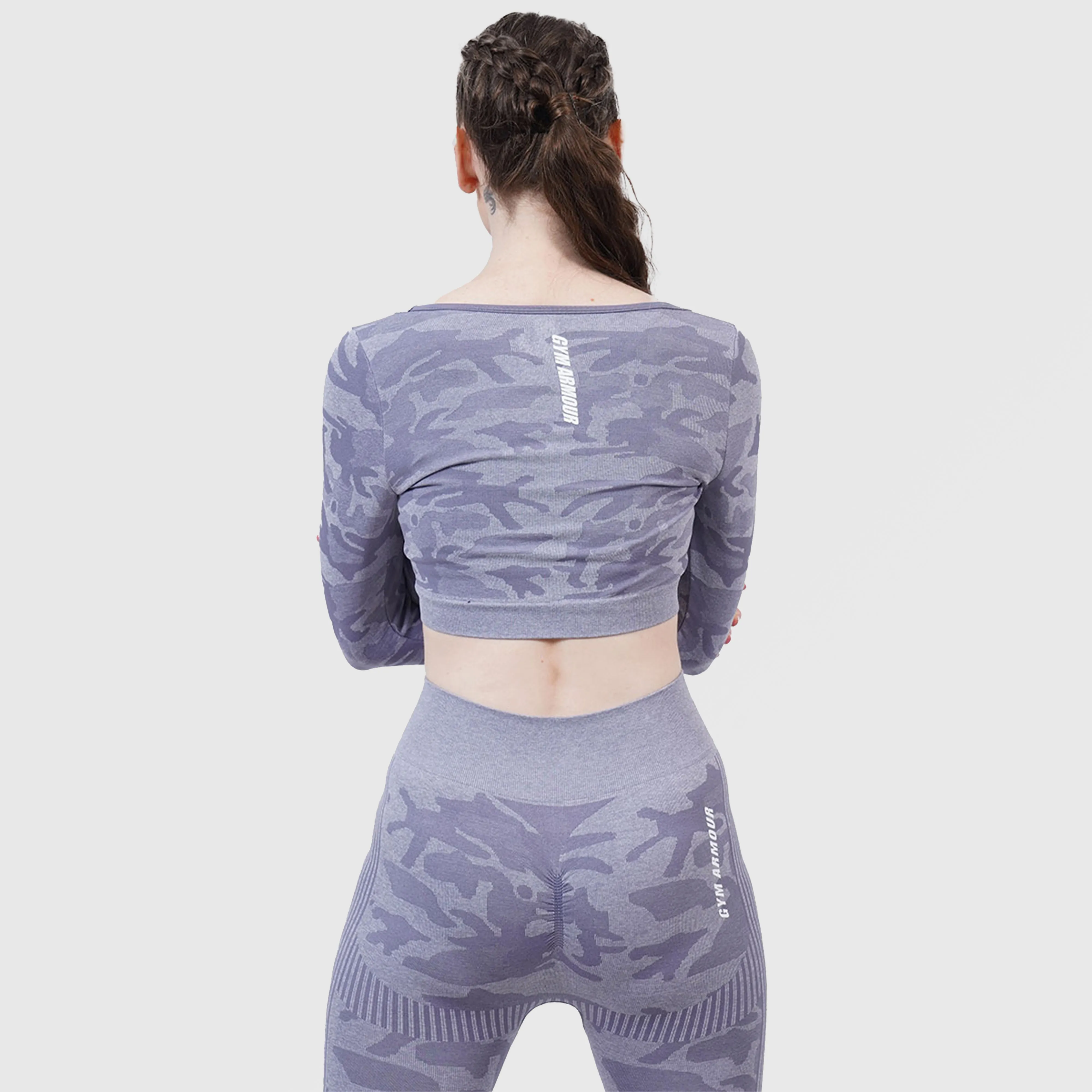 Camo Seamless Crop Top (Grey)