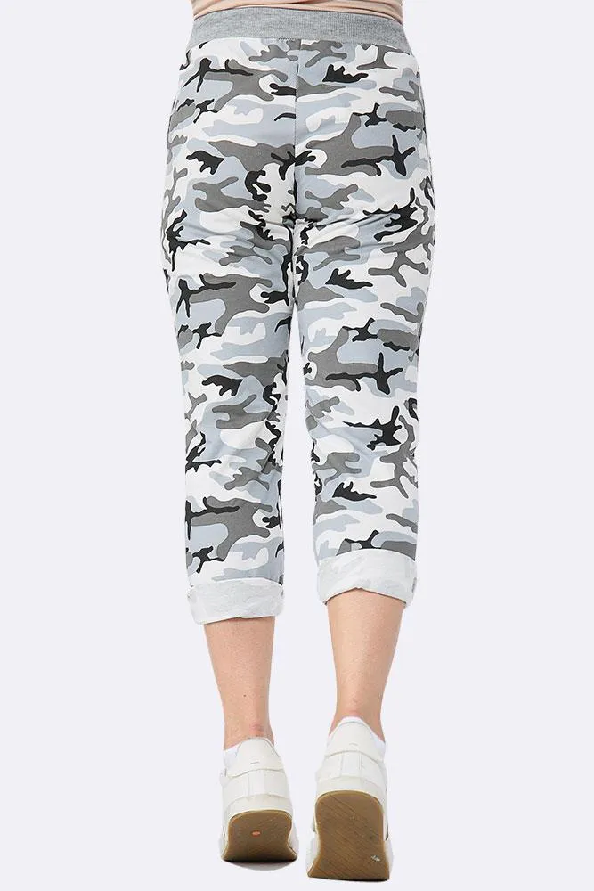 Camouflage Printed Drawstring Trouser