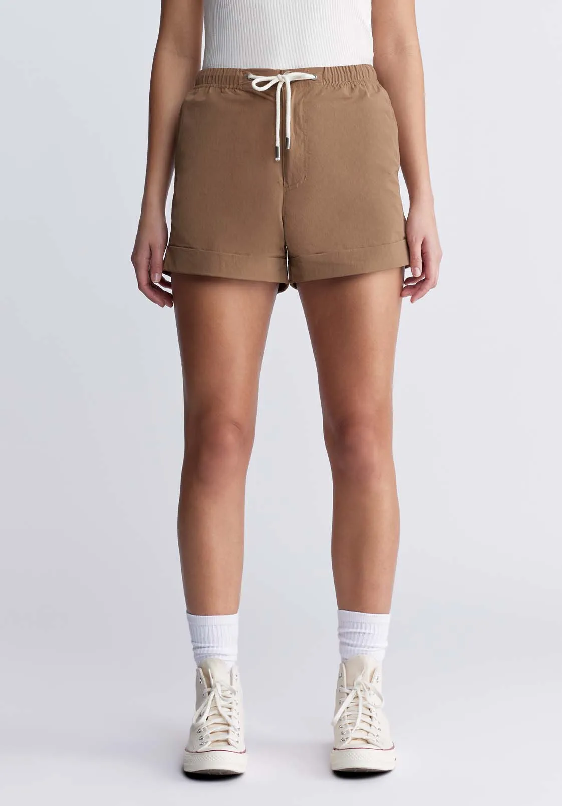 Casiane Women’s drawstring Shorts in Vintage Caramel - WB0004P