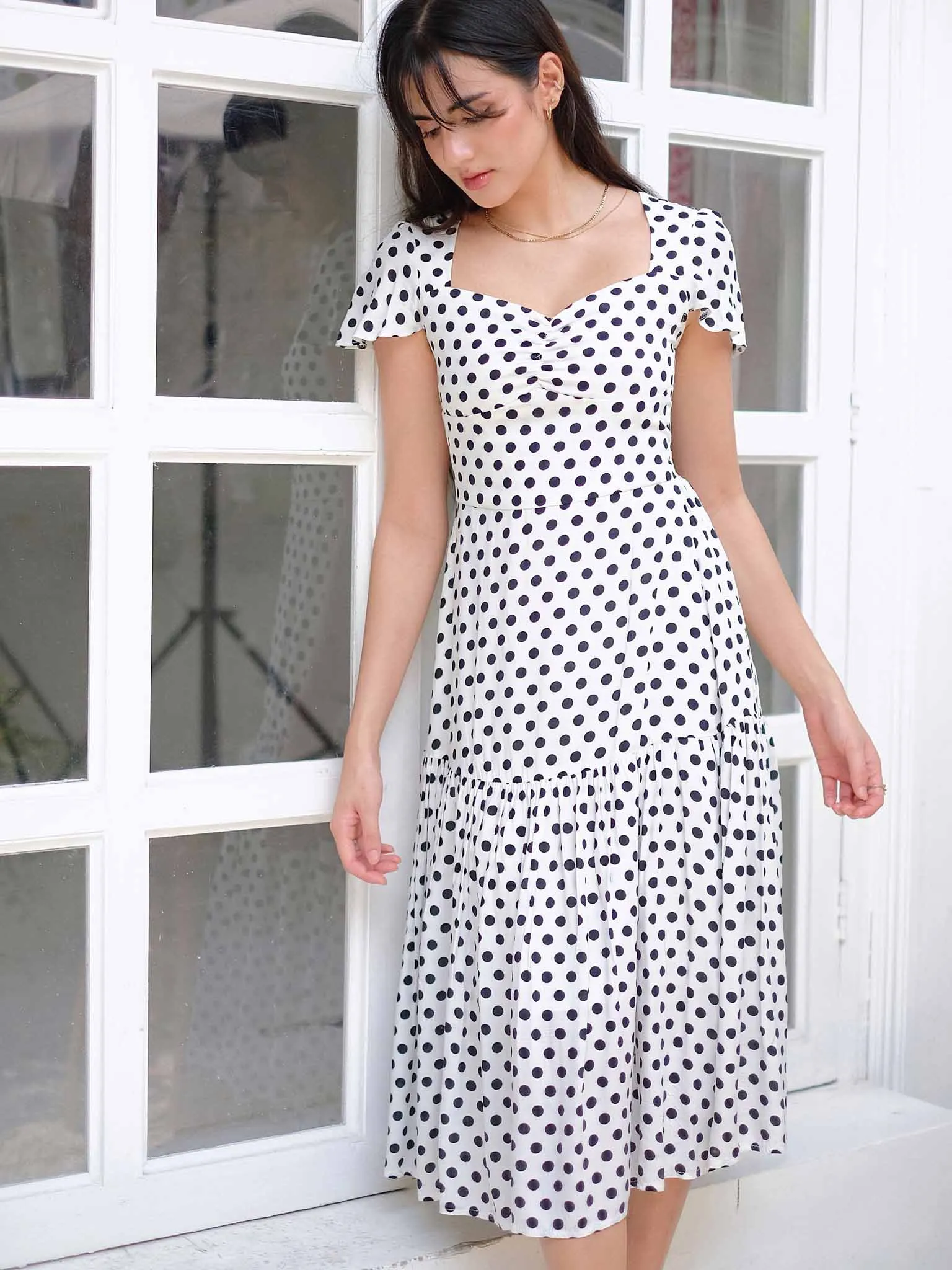 Catherine midi dress - dotted print