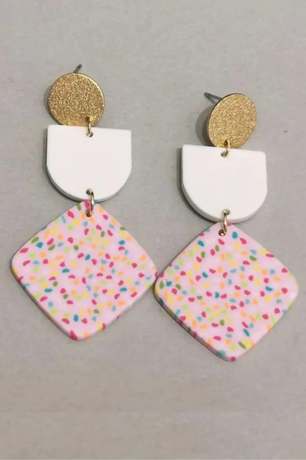 Charlotte Clay Earrings | Pink