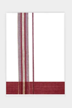 Cheerful Yadav - Maroon Smooth Cotton Double Dhoti With Fancy Borders | Uathayam