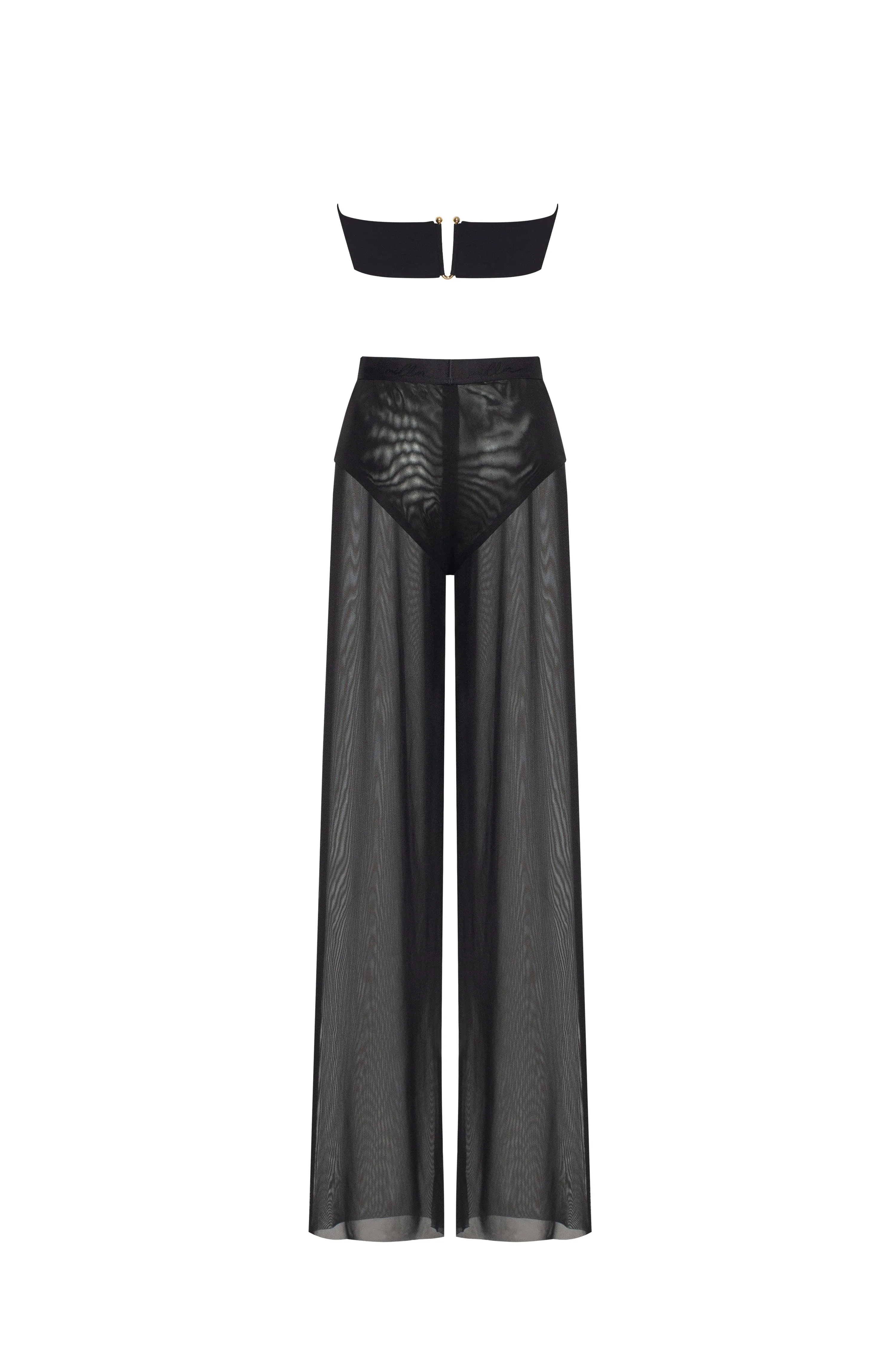 Chic sheer co-ord set in black, Xo Xo