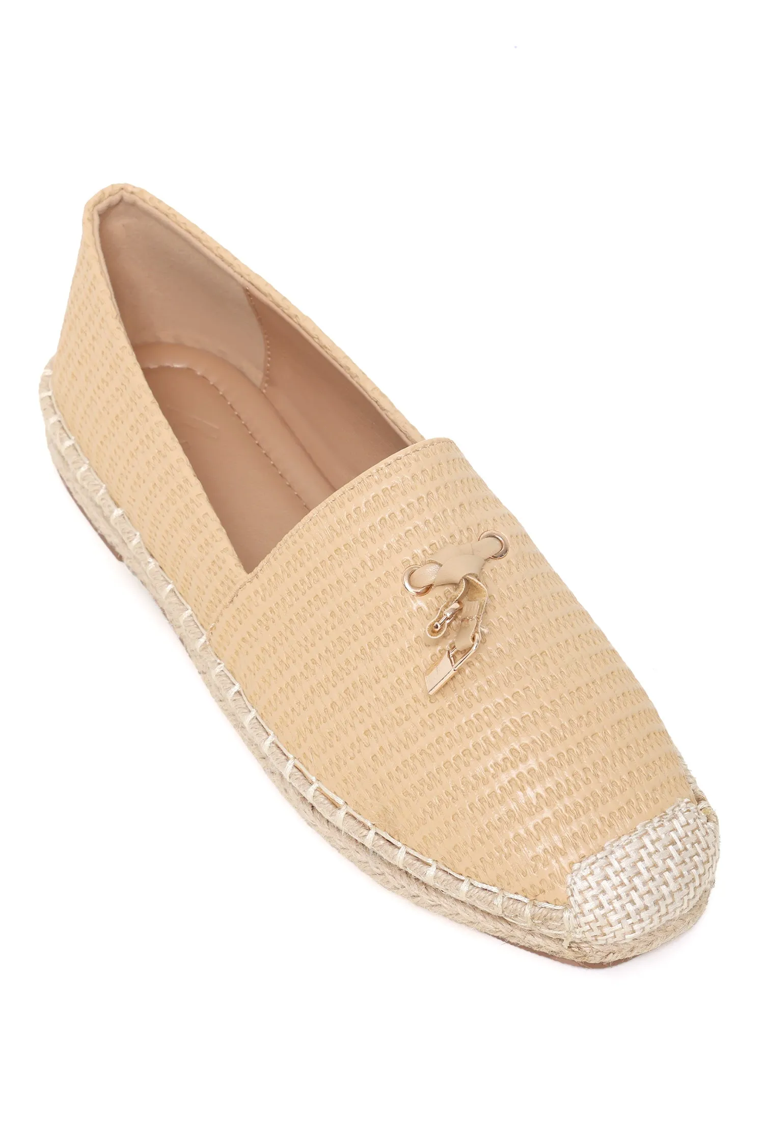 CHIC WOVEN ESPADRILLE -BEIGE