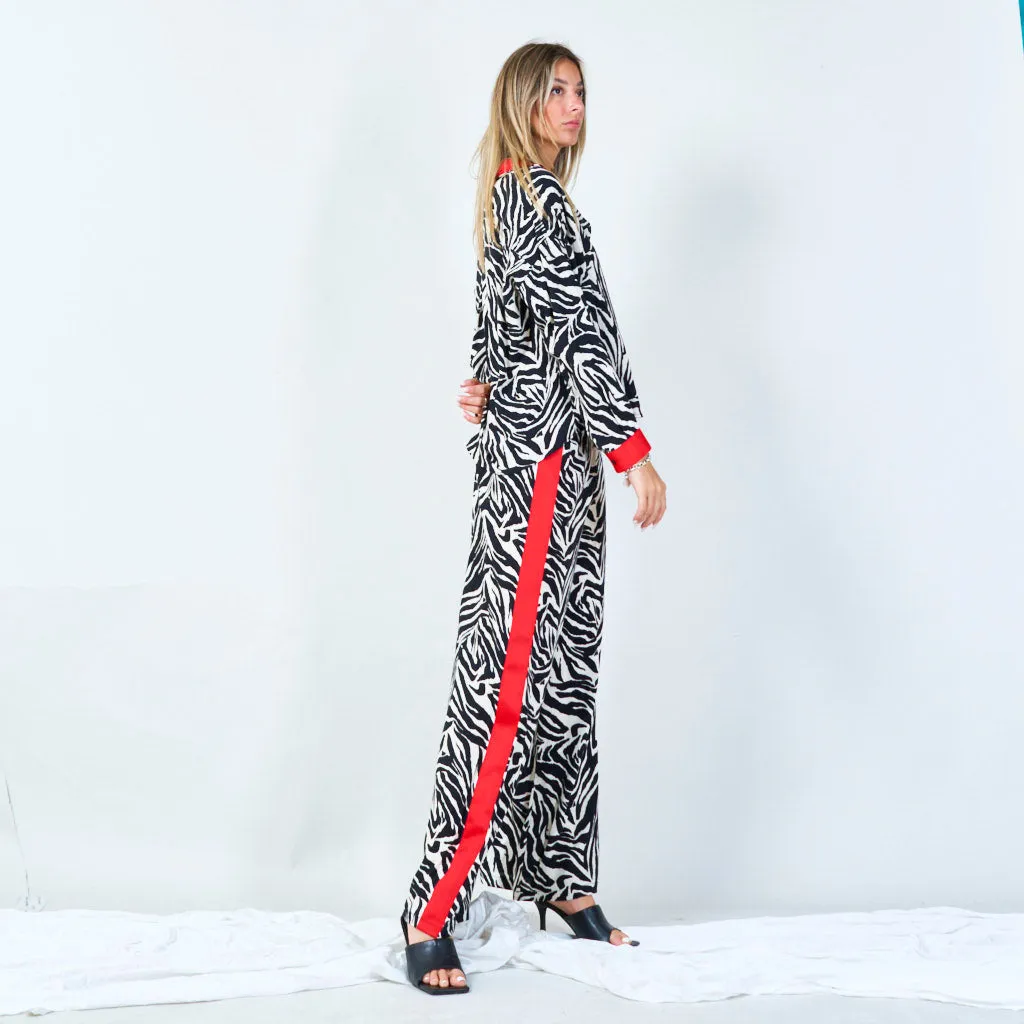 Chic zebra print set with bold accents wholesale