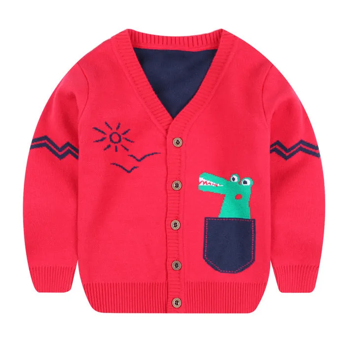 Children's Dinosaur Theme Cardigan