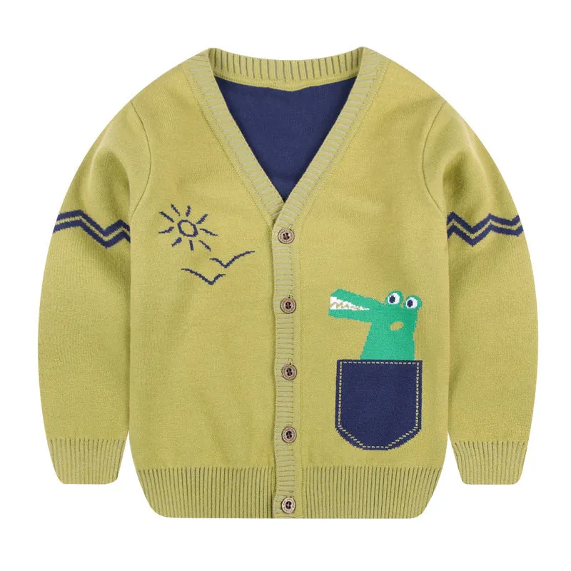 Children's Dinosaur Theme Cardigan