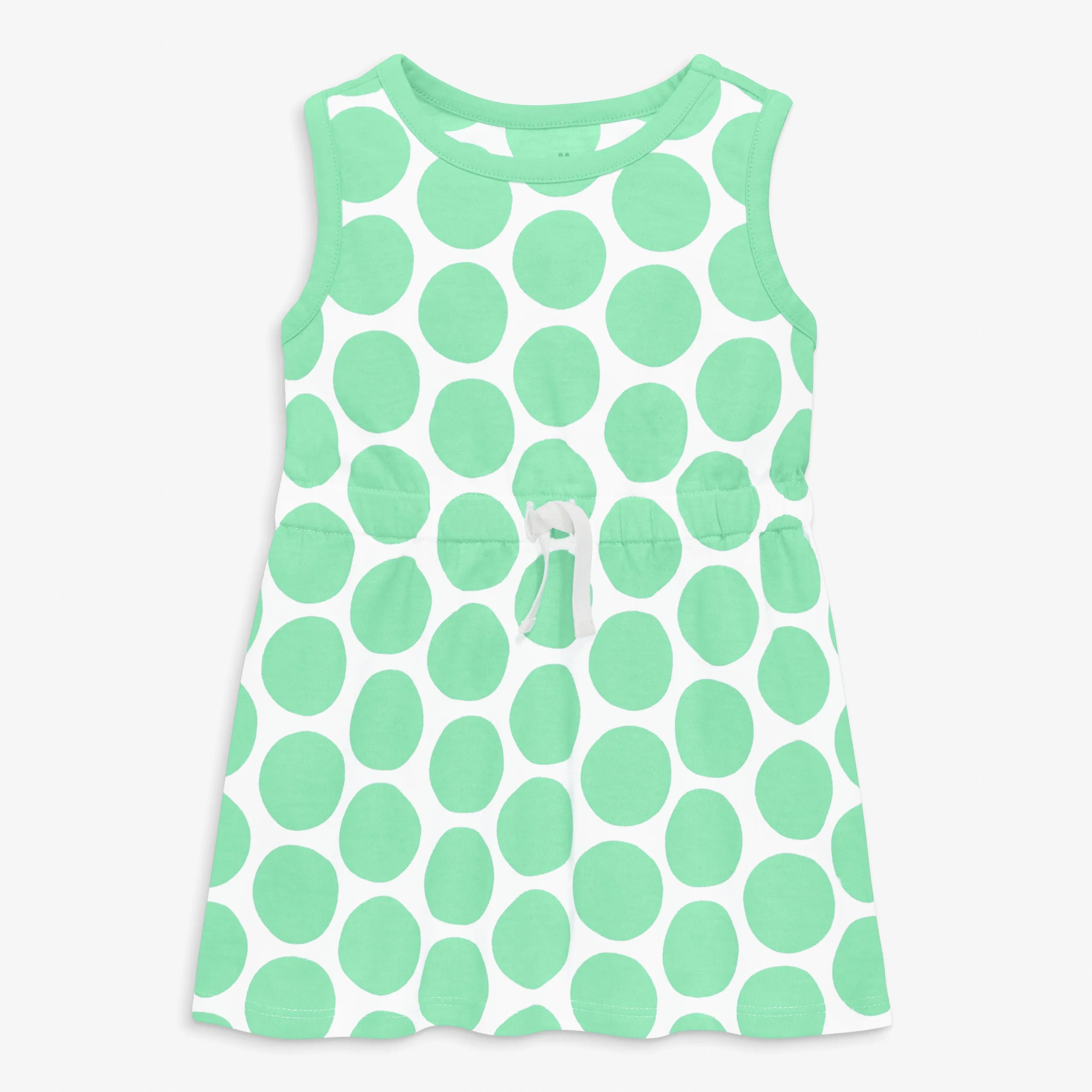 Clearance baby drawstring dress in cutout dot