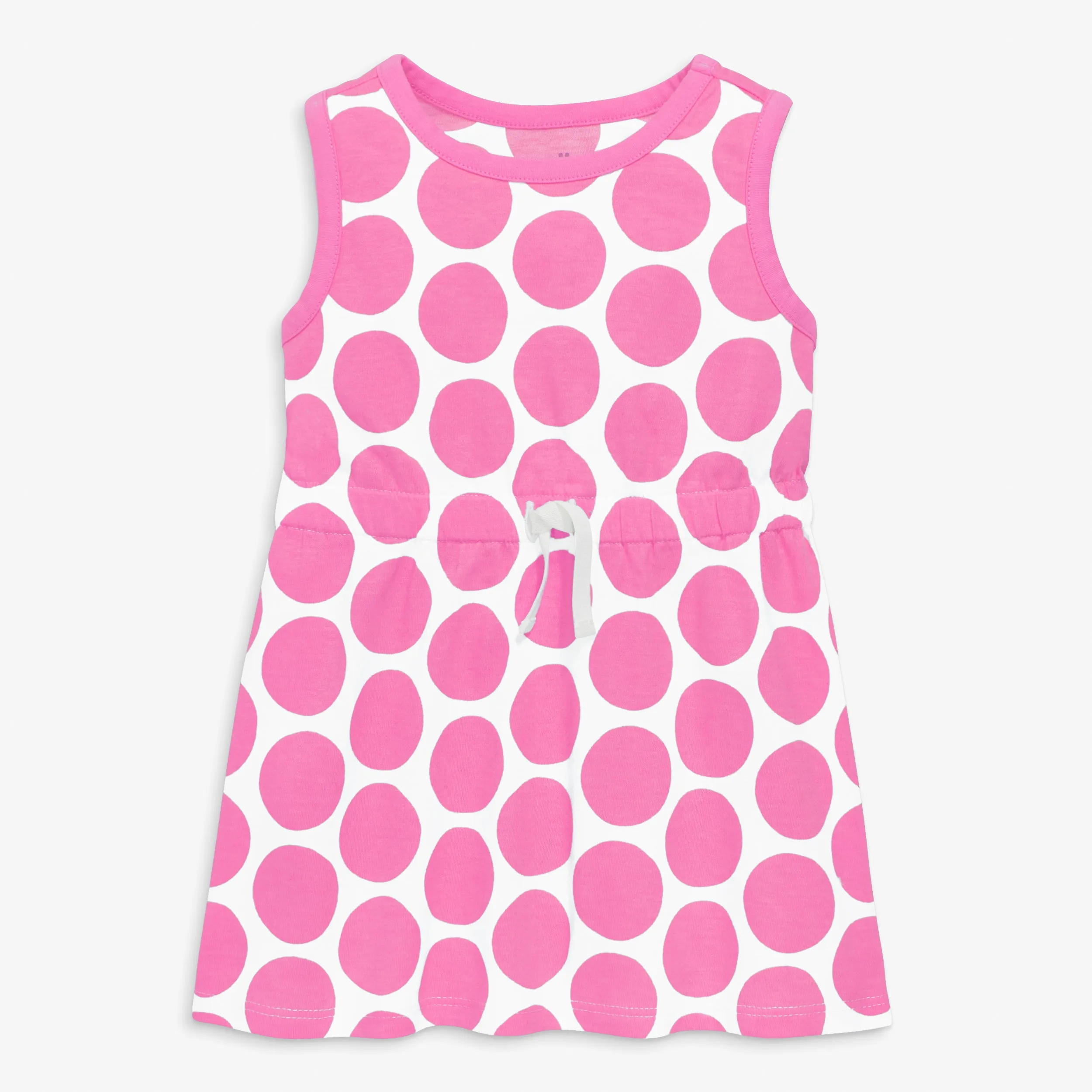 Clearance baby drawstring dress in cutout dot