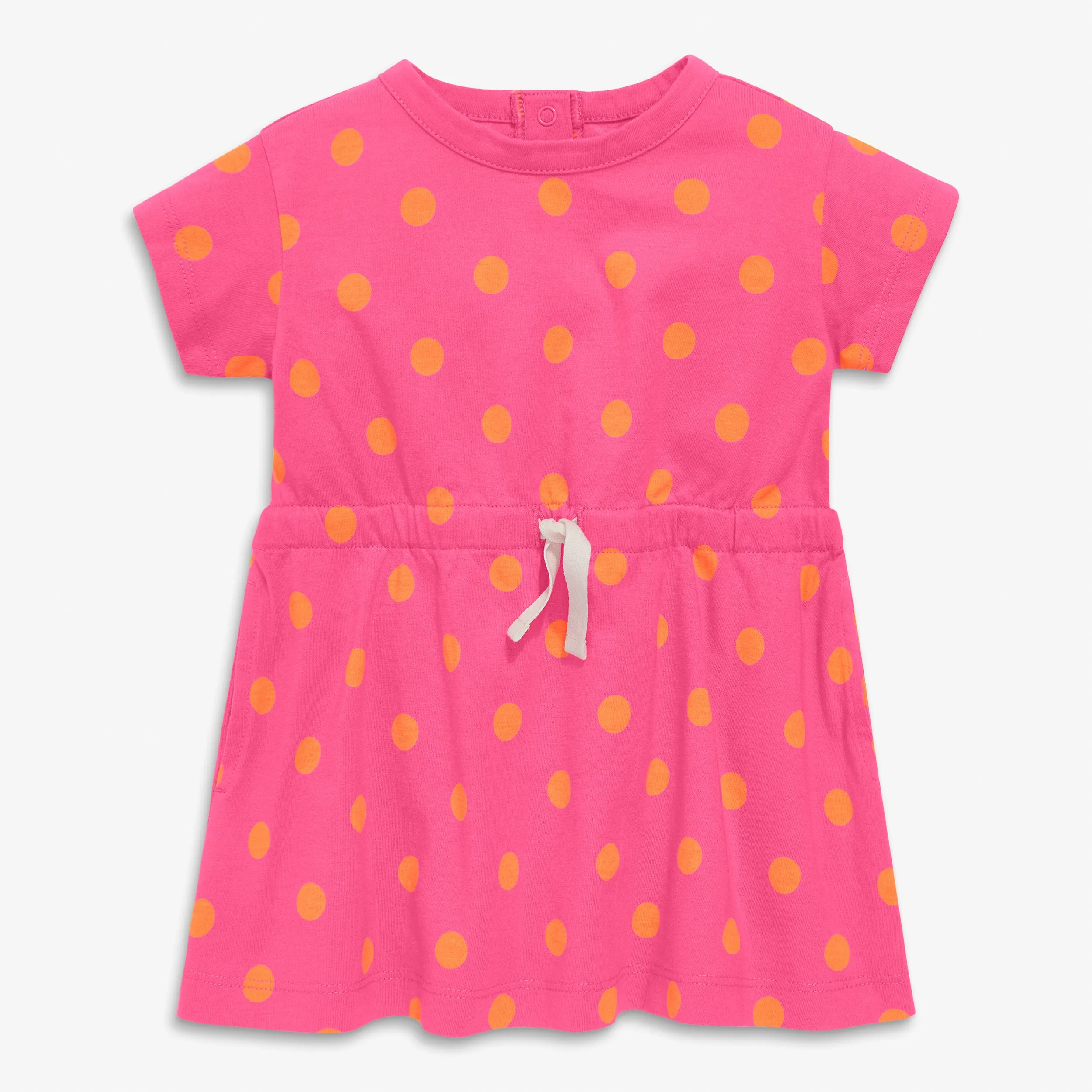 Clearance baby drawstring dress in dot