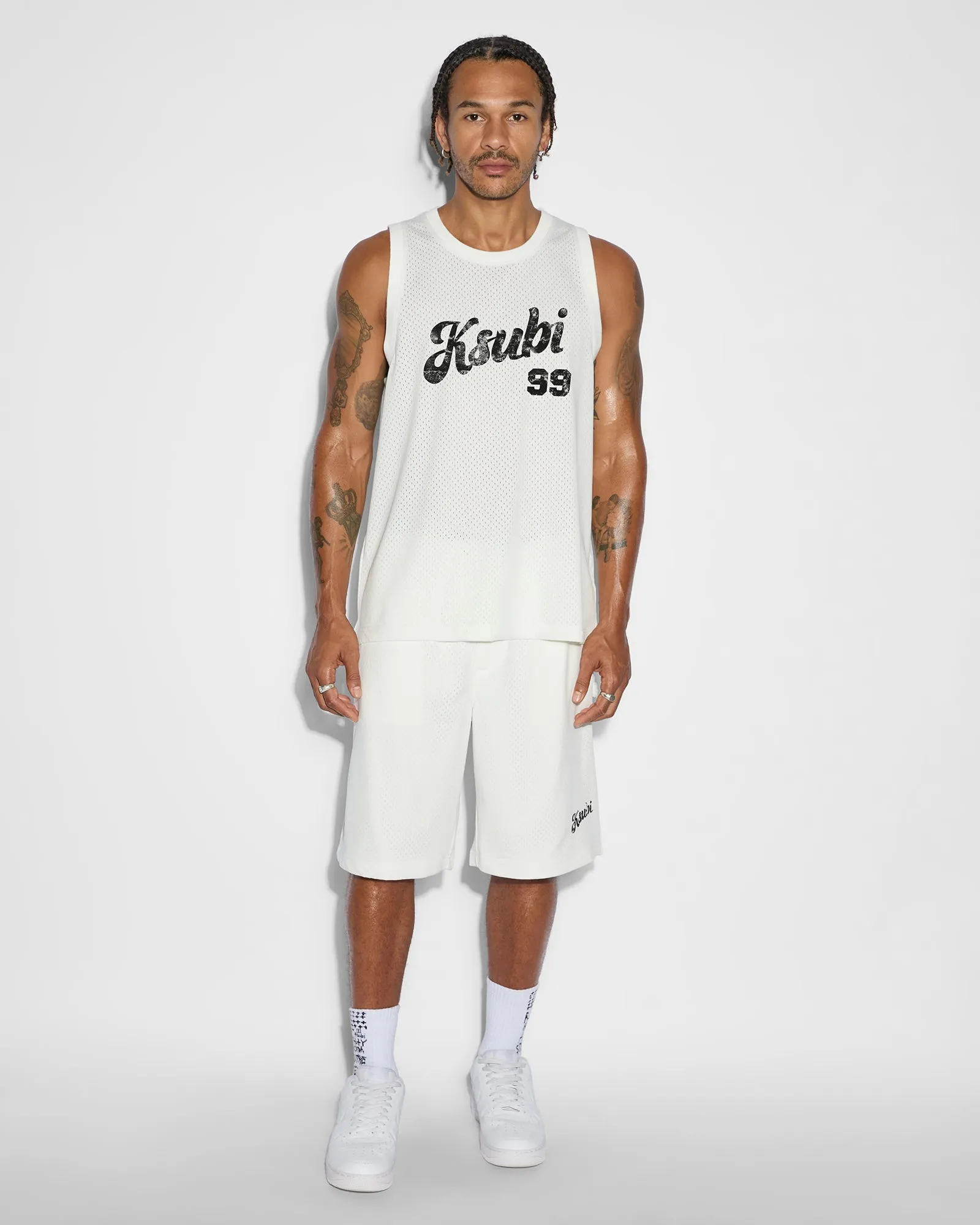 CLUBHOUSE PICK UP SINGLET WHITE