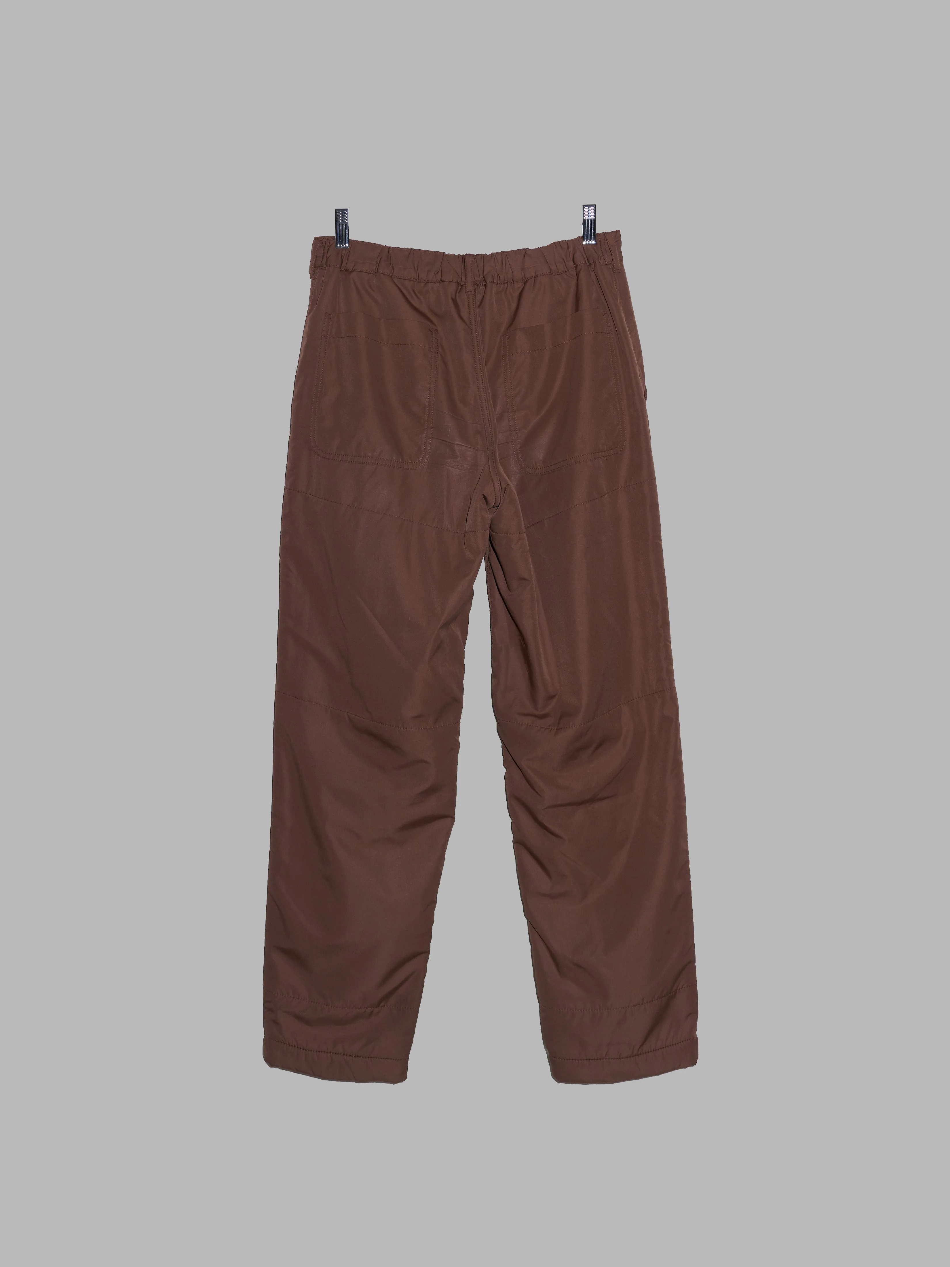 Comme des Garcons Homme Plus AW2005 brown trousers with orange fleece lining - M