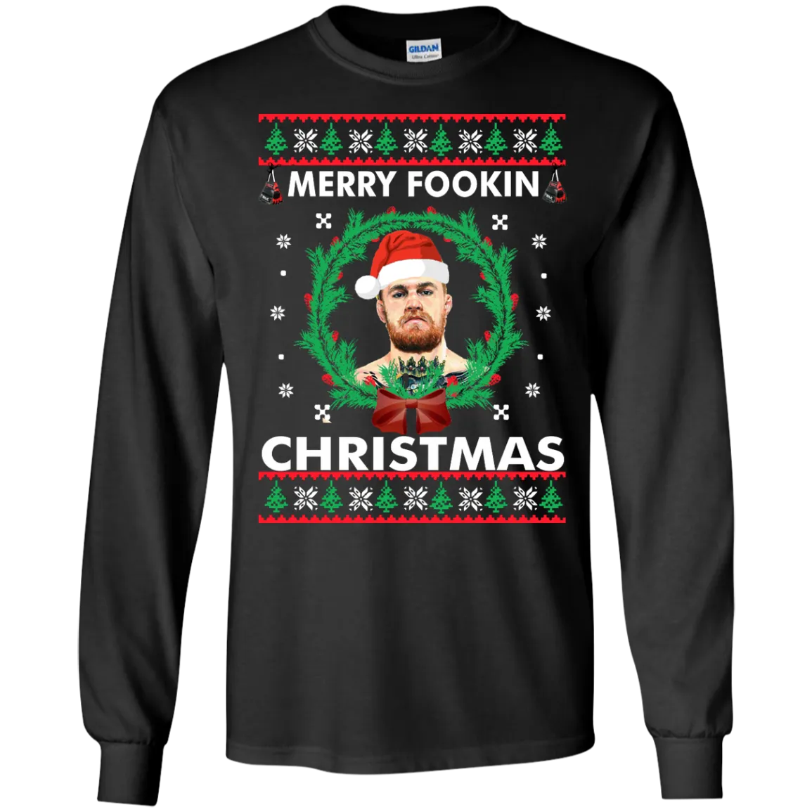 Conor Mcgregor Christmas Sweater, Shirt: Merry Fookin Xmas