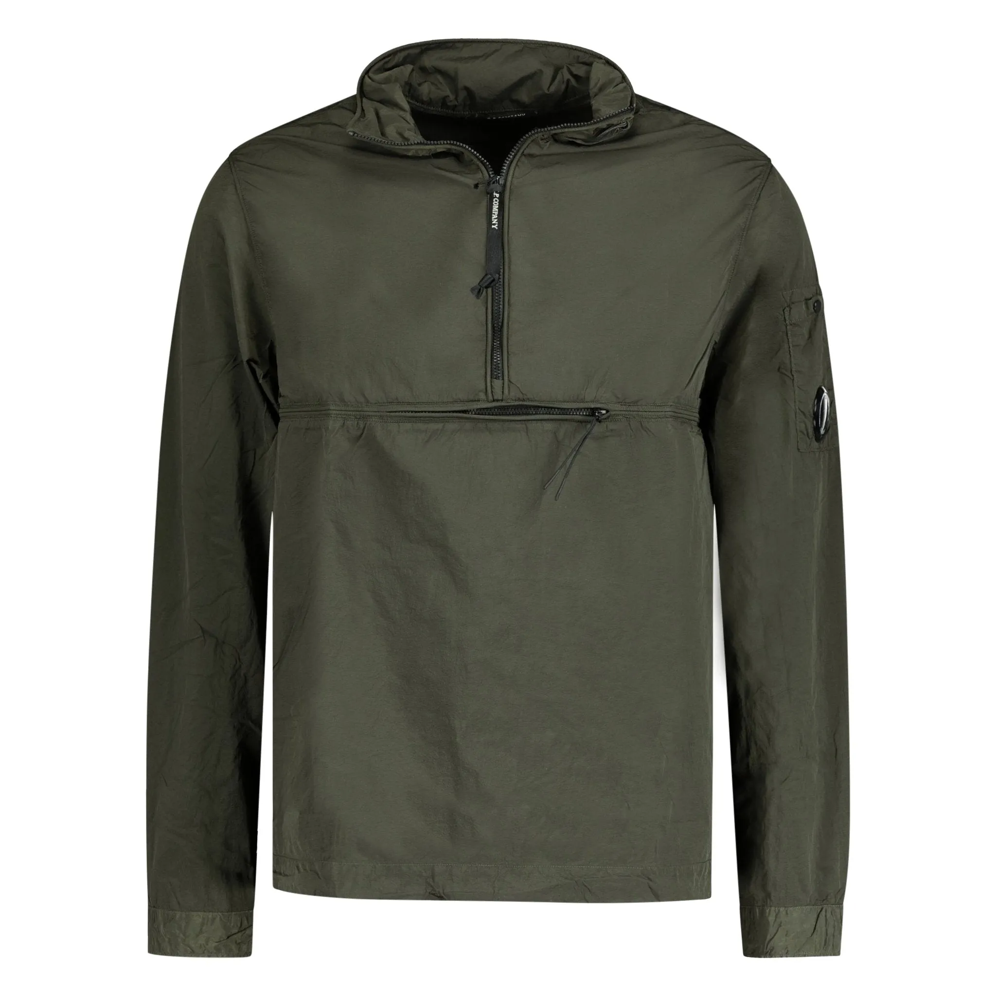 CP COMPANY Lens Chrome Half Zip Jacket Khaki