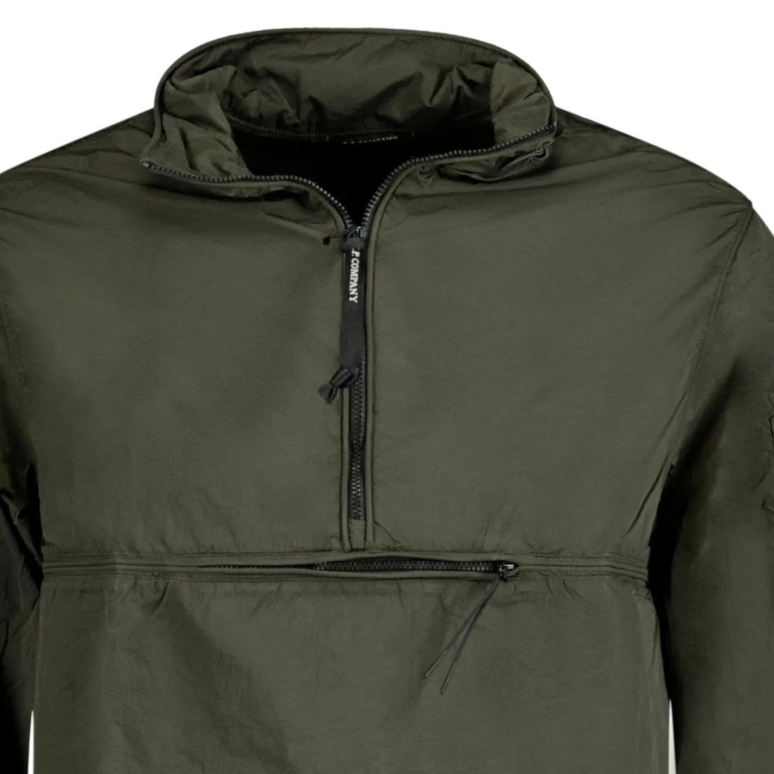 CP COMPANY Lens Chrome Half Zip Jacket Khaki