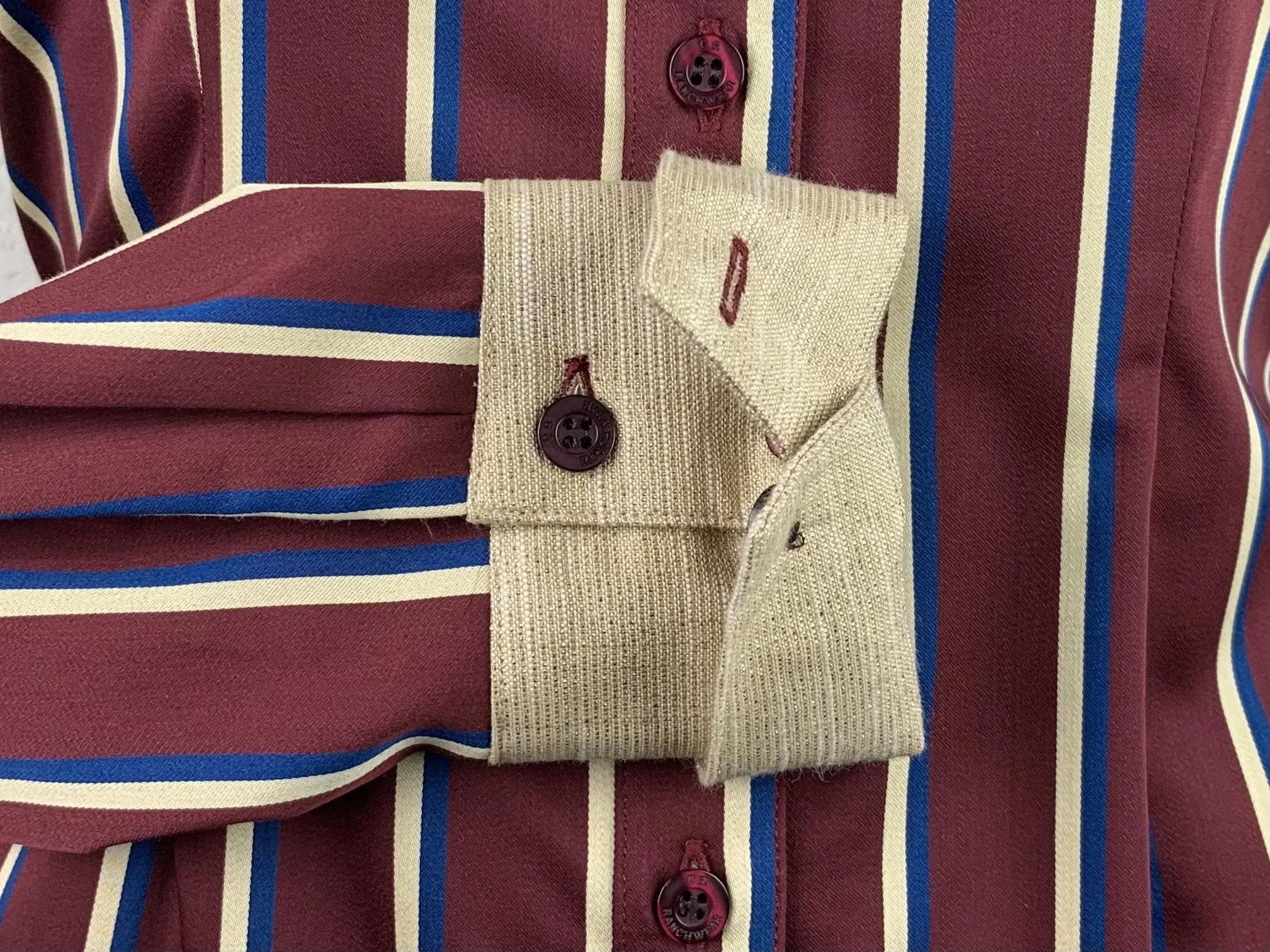 CR Tradition Maroon, Marine and Champagne Stripes