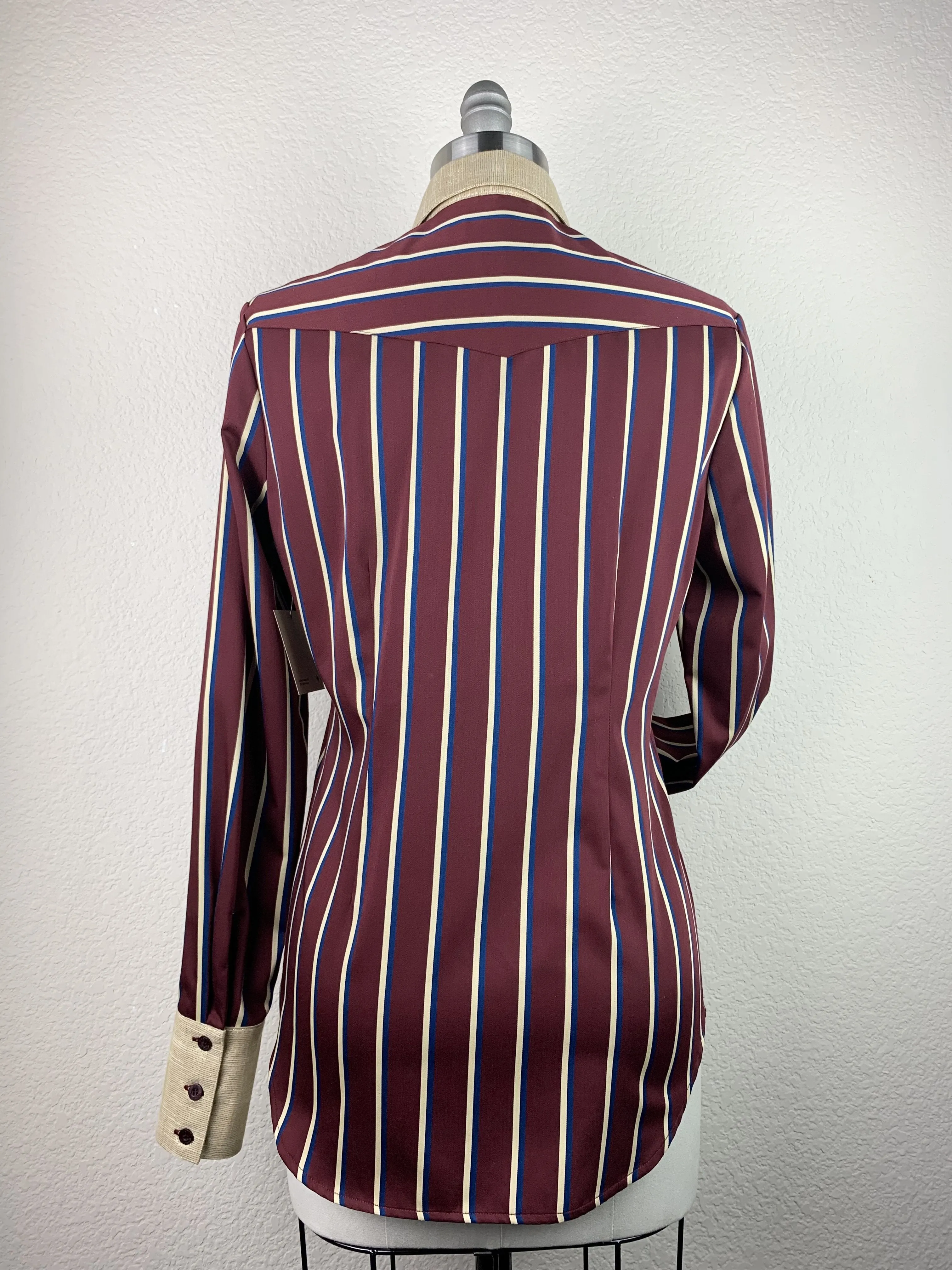 CR Tradition Maroon, Marine and Champagne Stripes