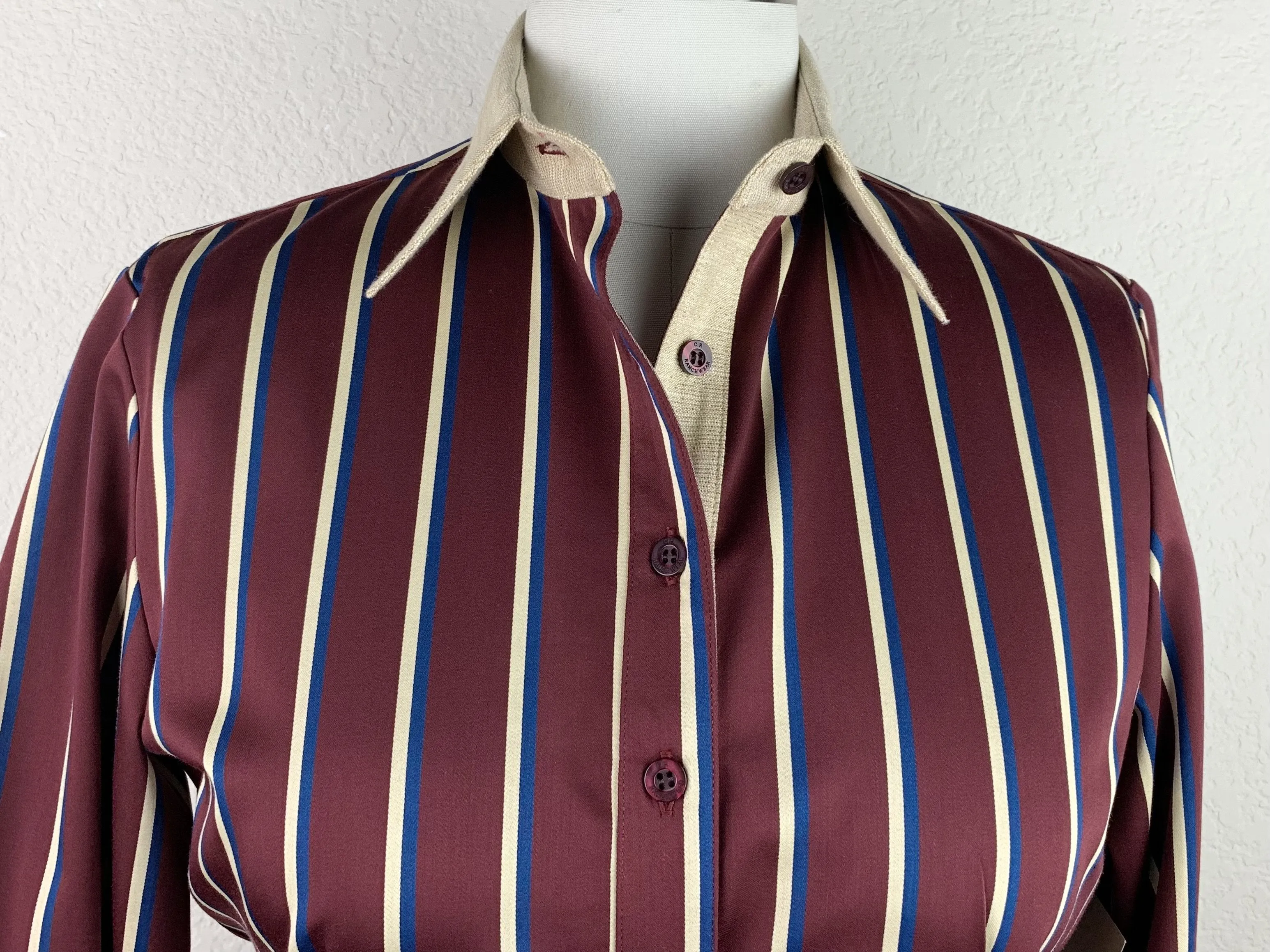 CR Tradition Maroon, Marine and Champagne Stripes