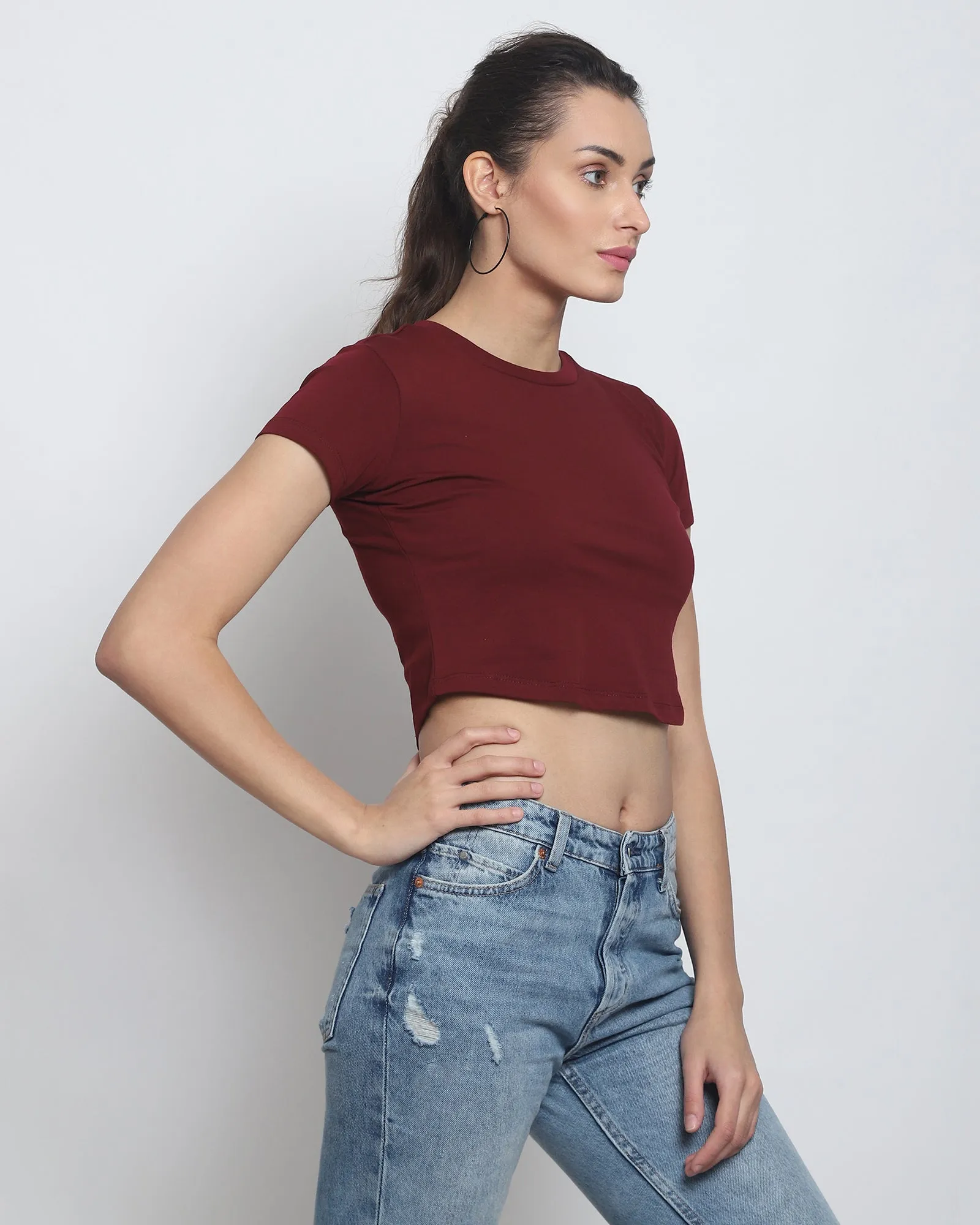 Crop Top: Maroon