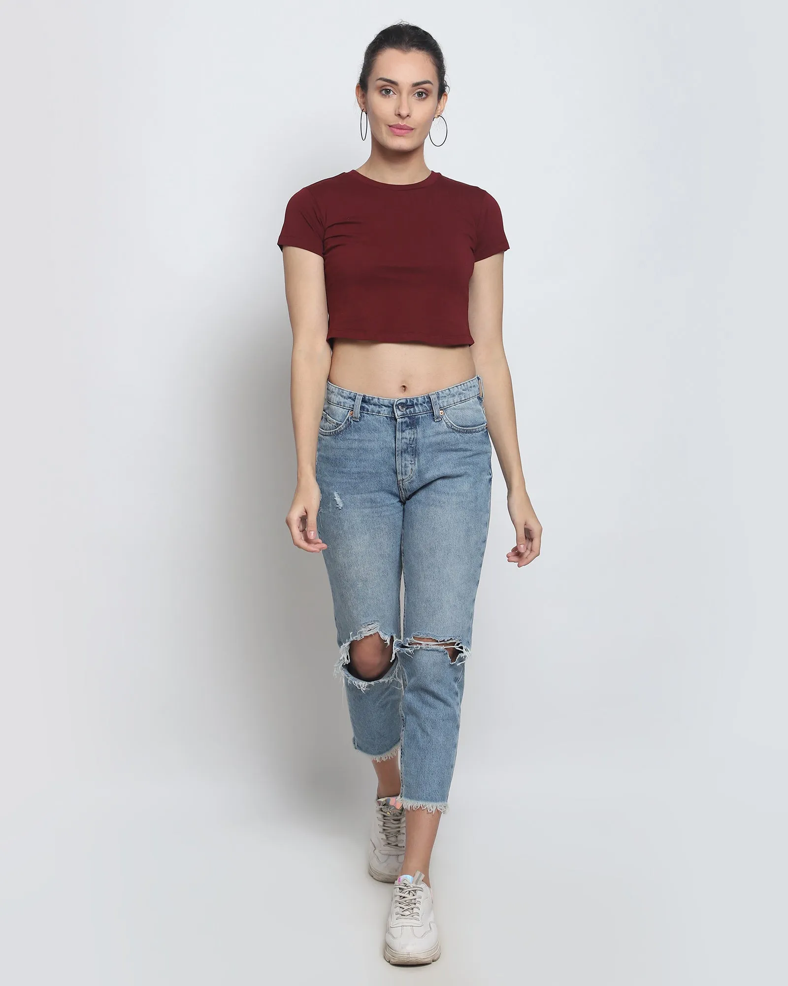 Crop Top: Maroon