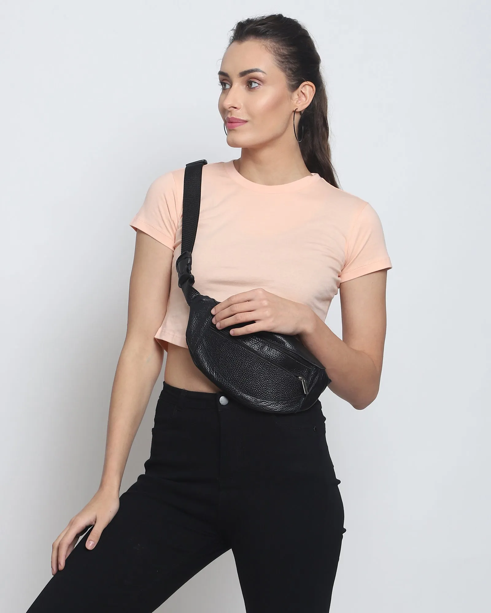 Crop Top: Solid Peach