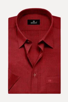 Davos - Dark Red Formal Shirts for Men | Ariser