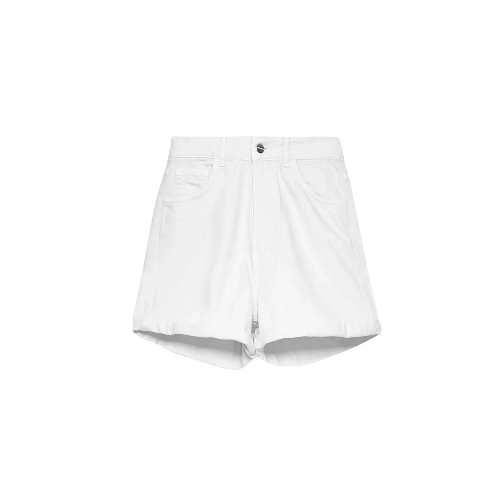 Denim Short - White