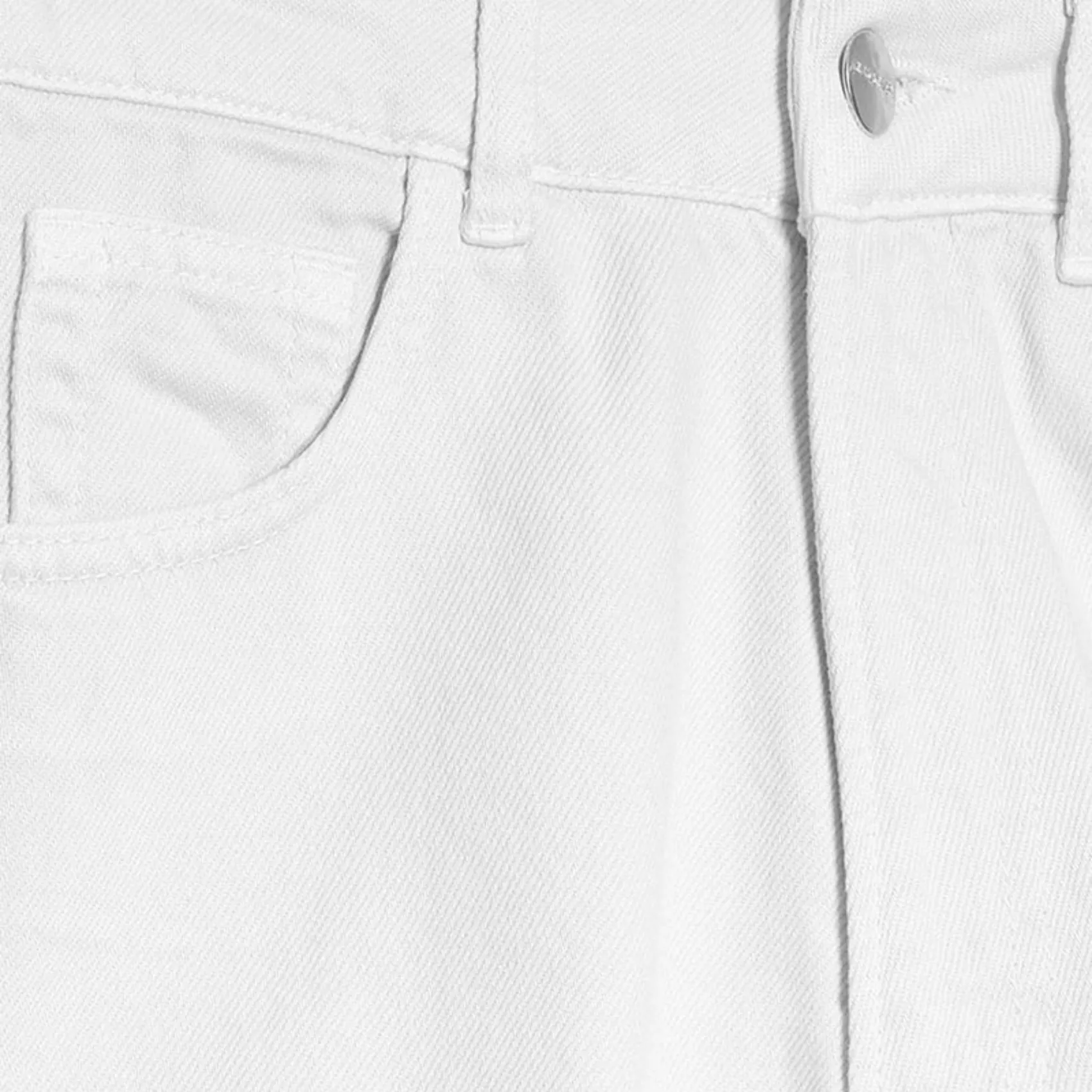 Denim Short - White