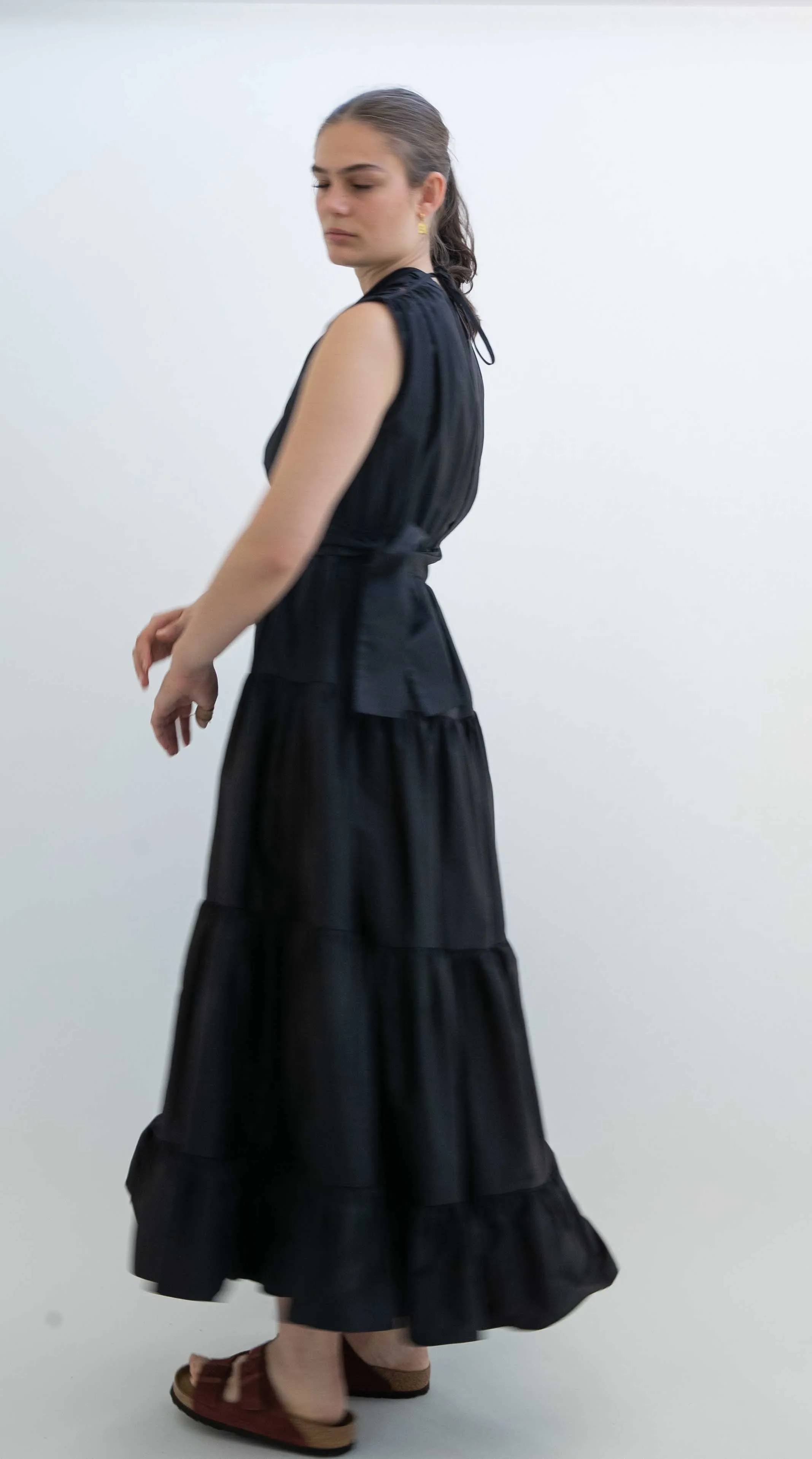 Devotion Twins Vroylia Long Dress in Black